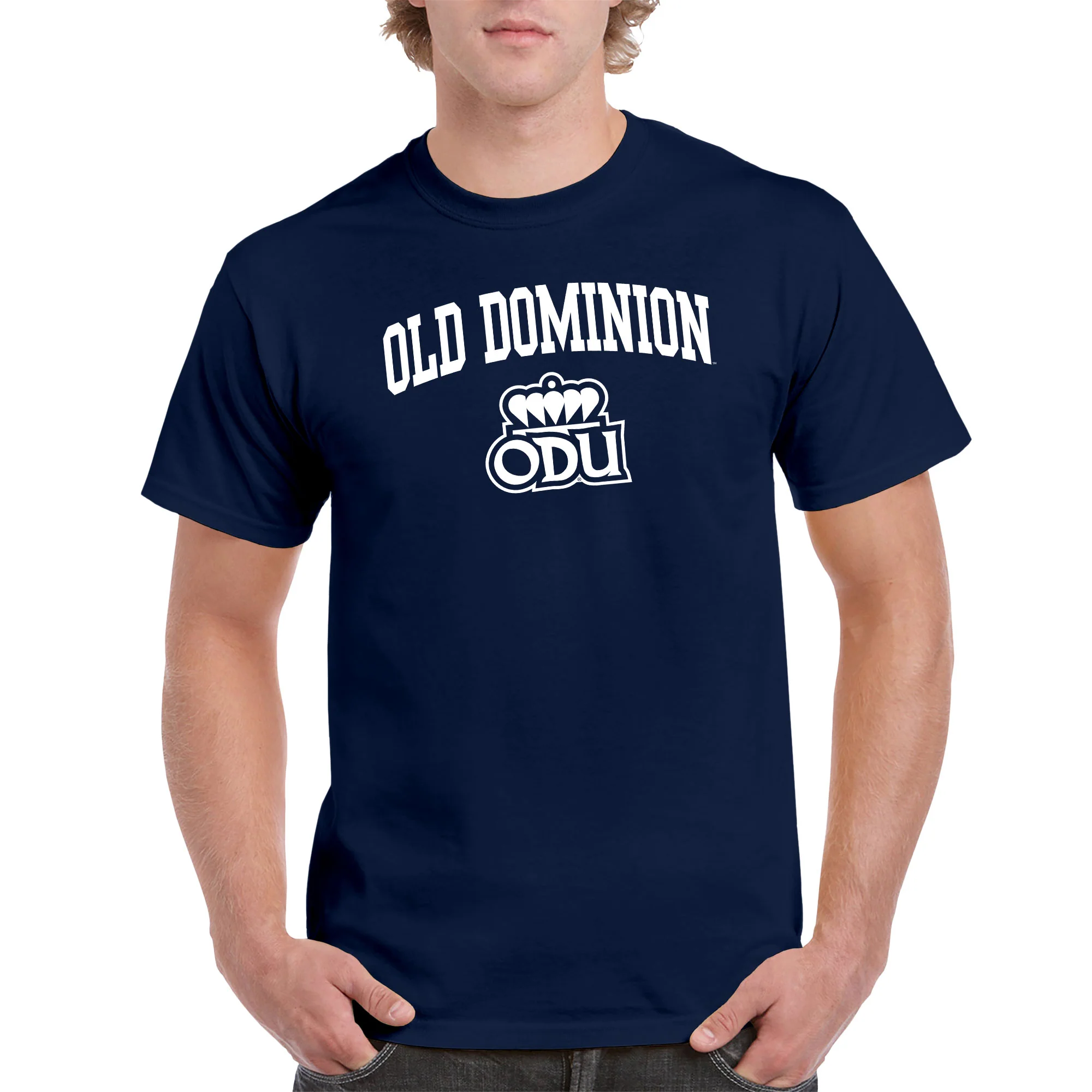Old Dominion University Monarchs Arch Logo Short Sleeve T Shirt - Navy - Image 4