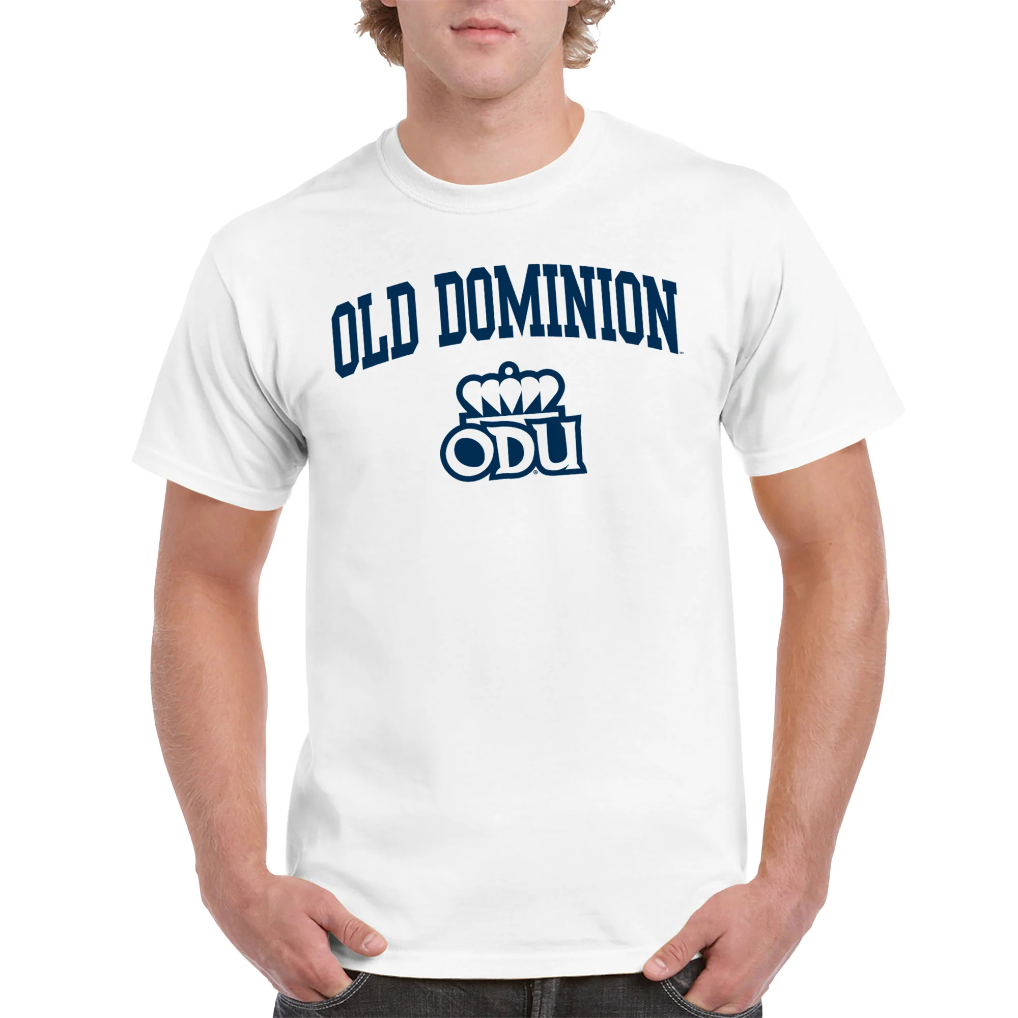 Old Dominion University Monarchs Arch Logo Short Sleeve T Shirt - White - Image 3