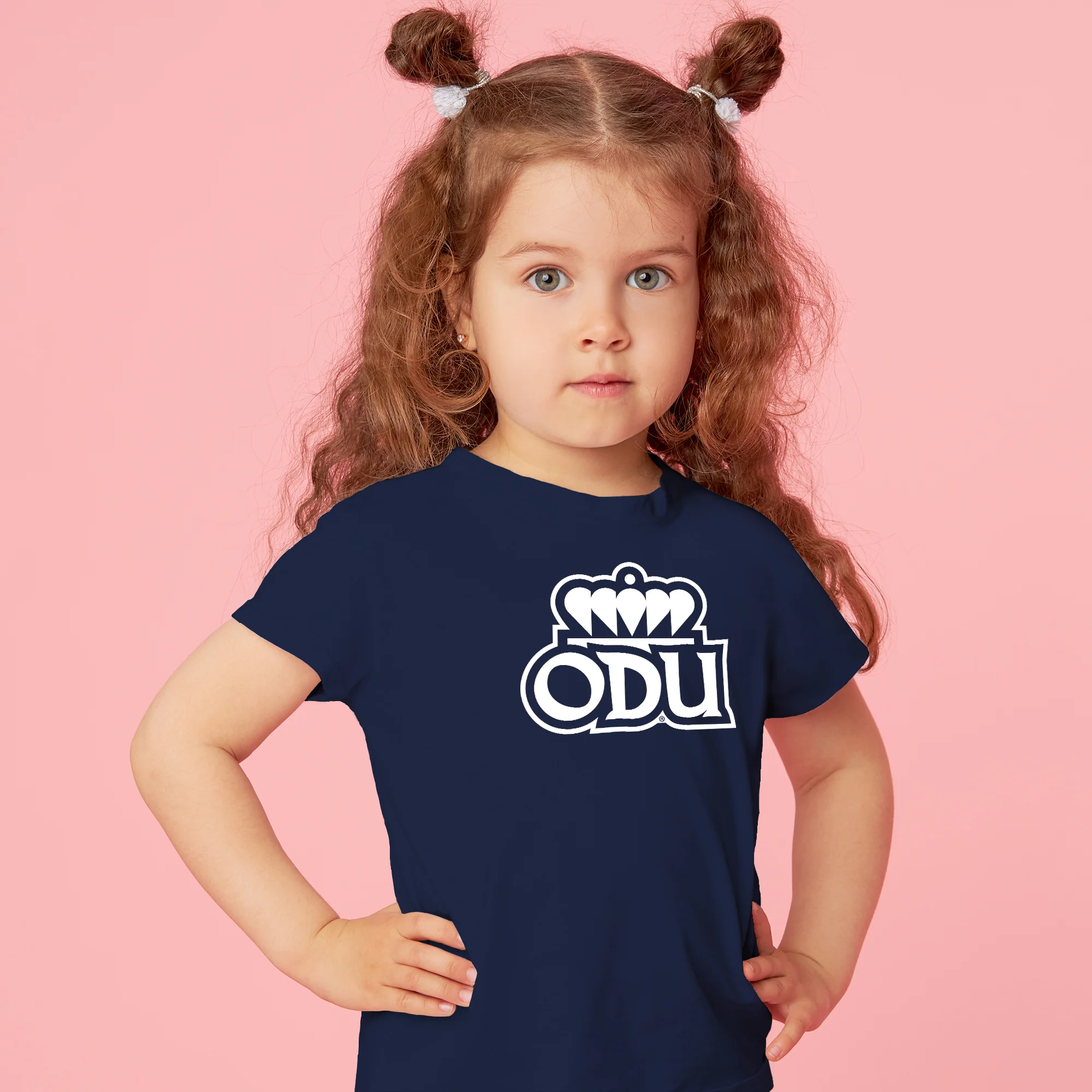 Old Dominion University Monarchs Primary Logo Toddler Short Sleeve T Shirt - Navy - Image 3
