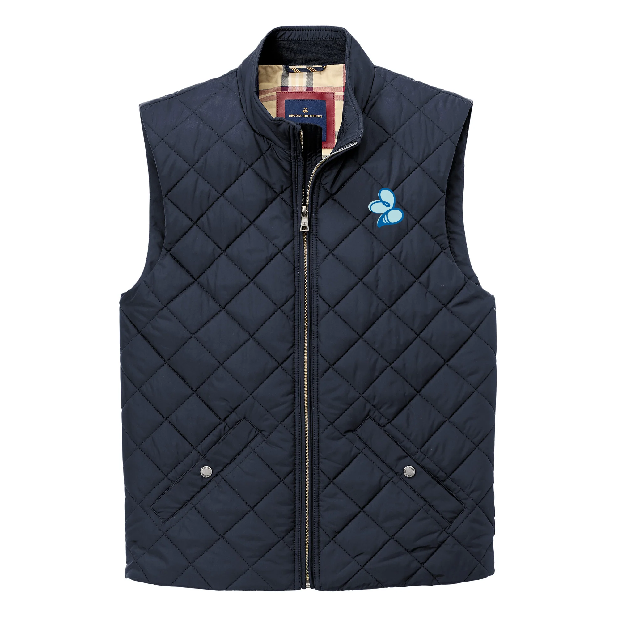 Omega Phi Alpha Primary Logo LC Brooks Brothers Quilted Vest - Night Navy
