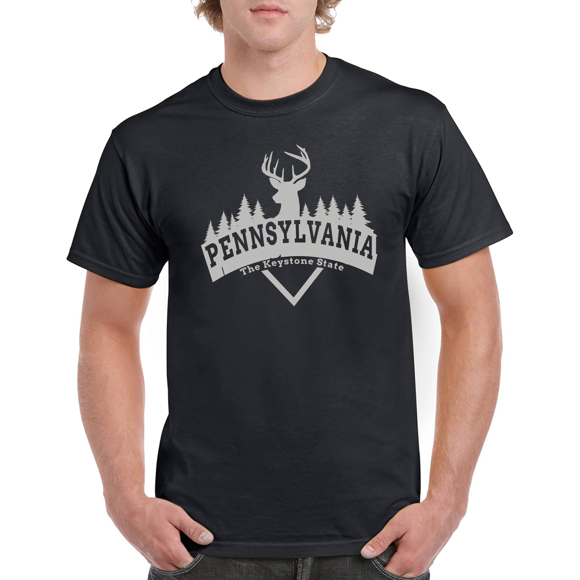 Pennsylvania Deer Arch T-Shirt - Black - Image 3
