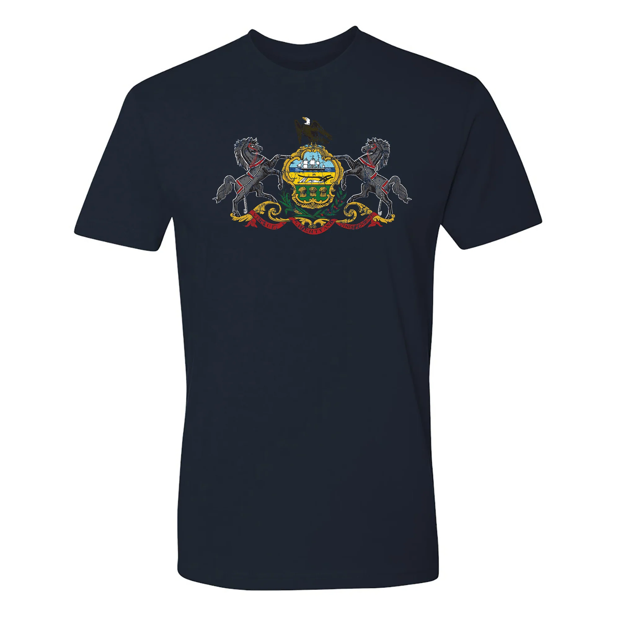 Pennsylvania State Flag NLA T-Shirt - Midnight Navy
