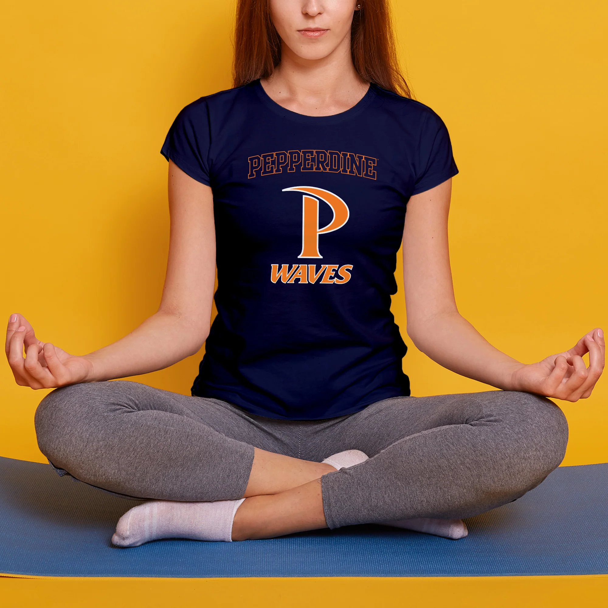 Pepperdine University Waves Arch Logo Women's T-Shirt - Navy - Image 4