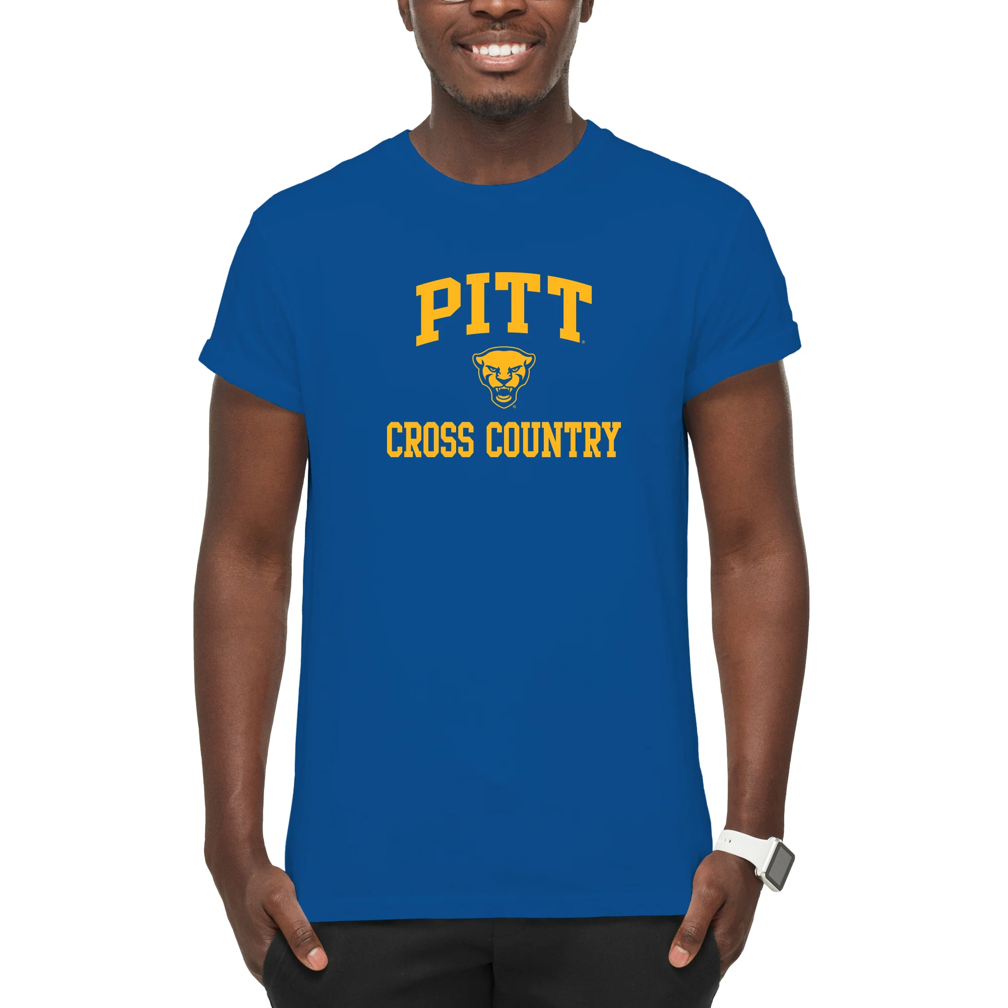 Pittsburgh Arch Logo Cross Country T-Shirt - Royal - Image 3