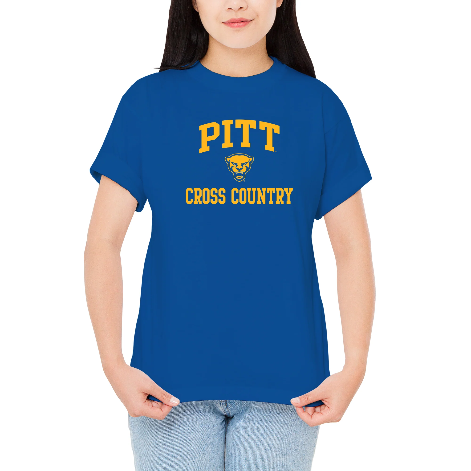 Pittsburgh Arch Logo Cross Country T-Shirt - Royal - Image 4