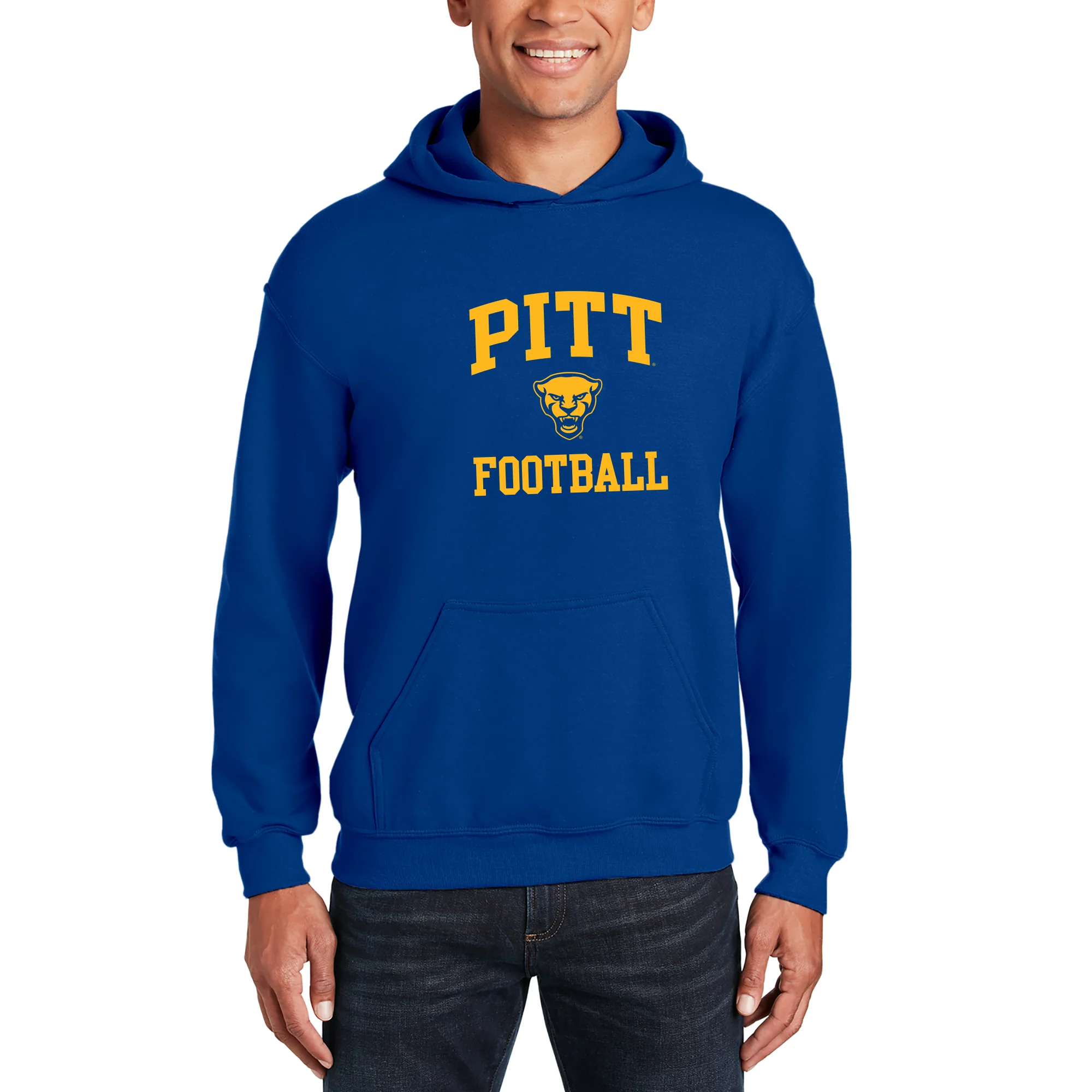 Pittsburgh Arch Logo Football Hoodie - Royal - Image 3