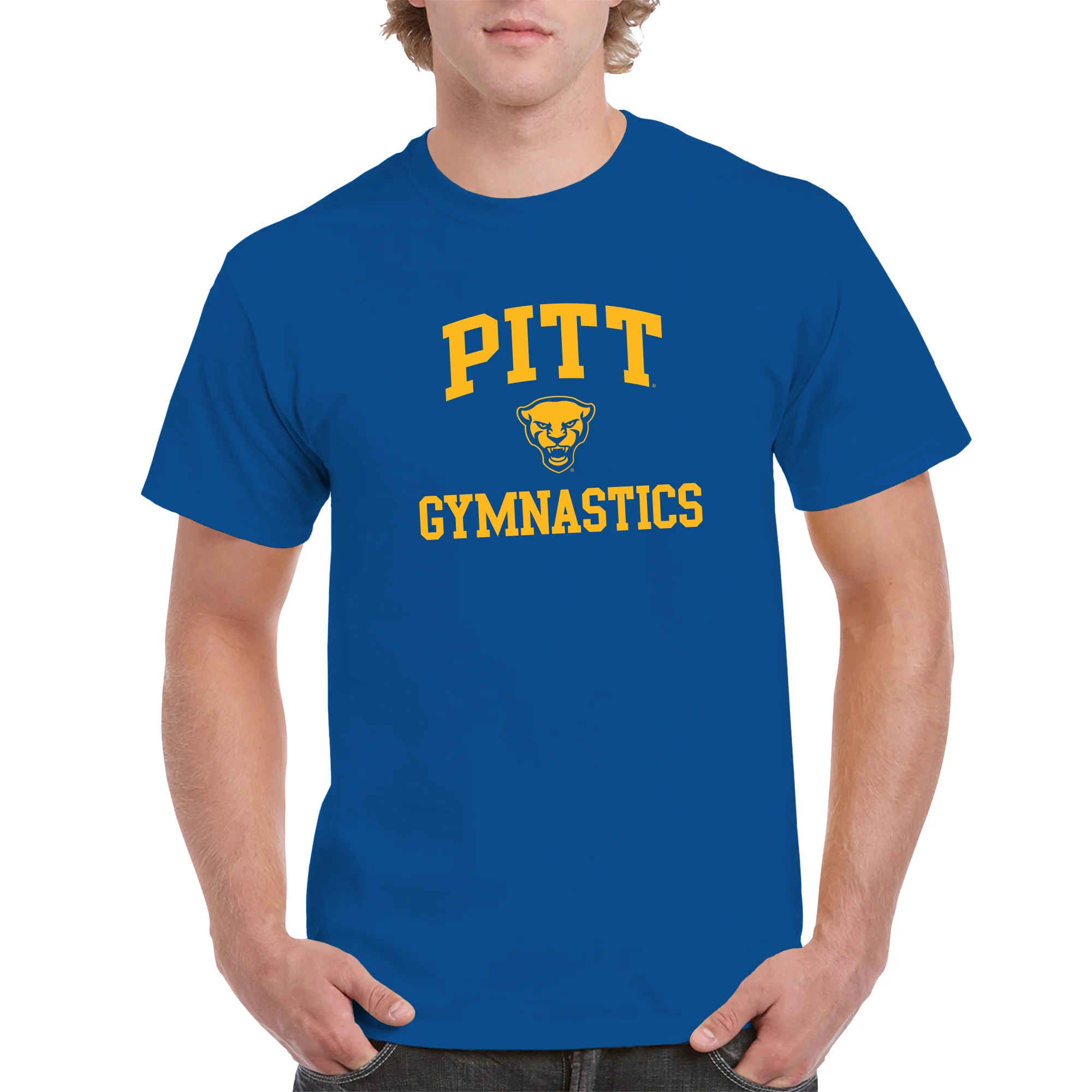 Pittsburgh Arch Logo Gymnastics T-Shirt - Royal - Image 3