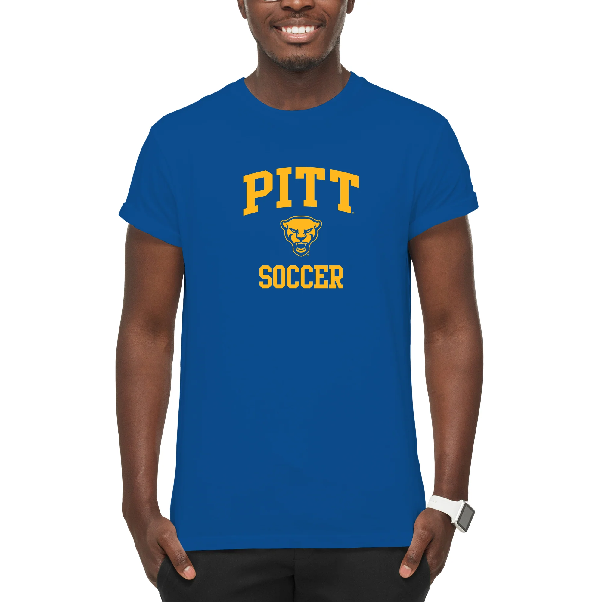 Pittsburgh Arch Logo Soccer T-Shirt - Royal - Image 3
