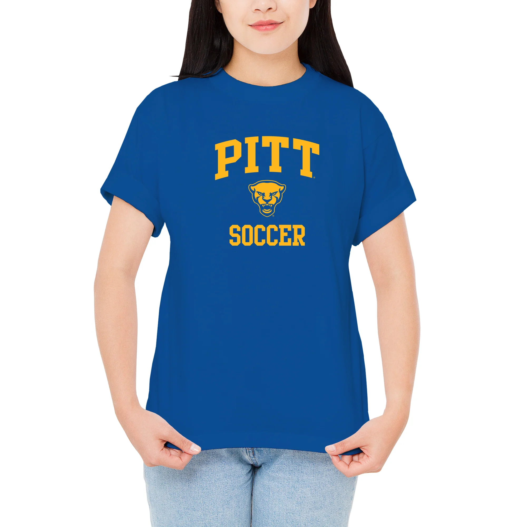 Pittsburgh Arch Logo Soccer T-Shirt - Royal - Image 4