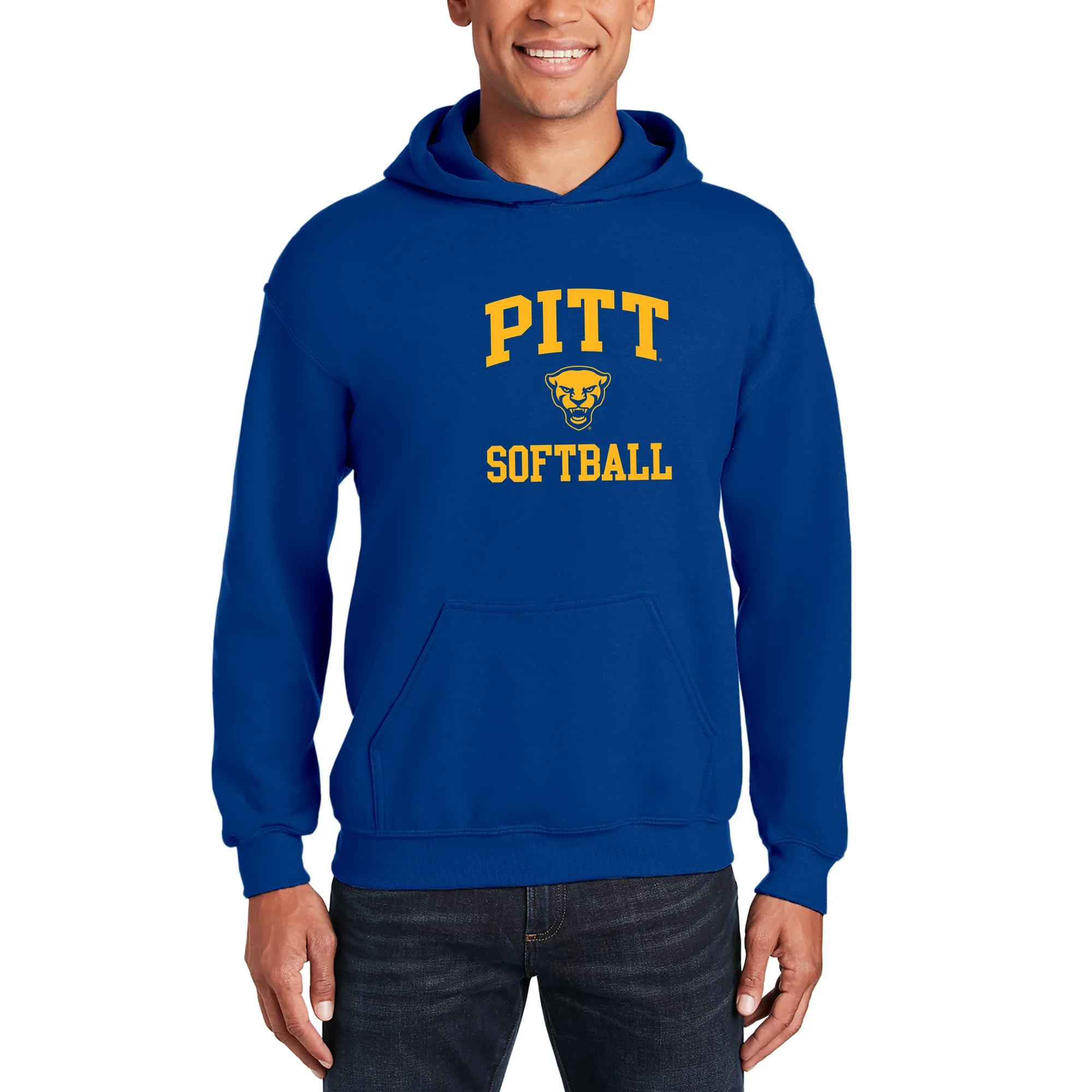 Pittsburgh Arch Logo Softball Hoodie - Royal - Image 3