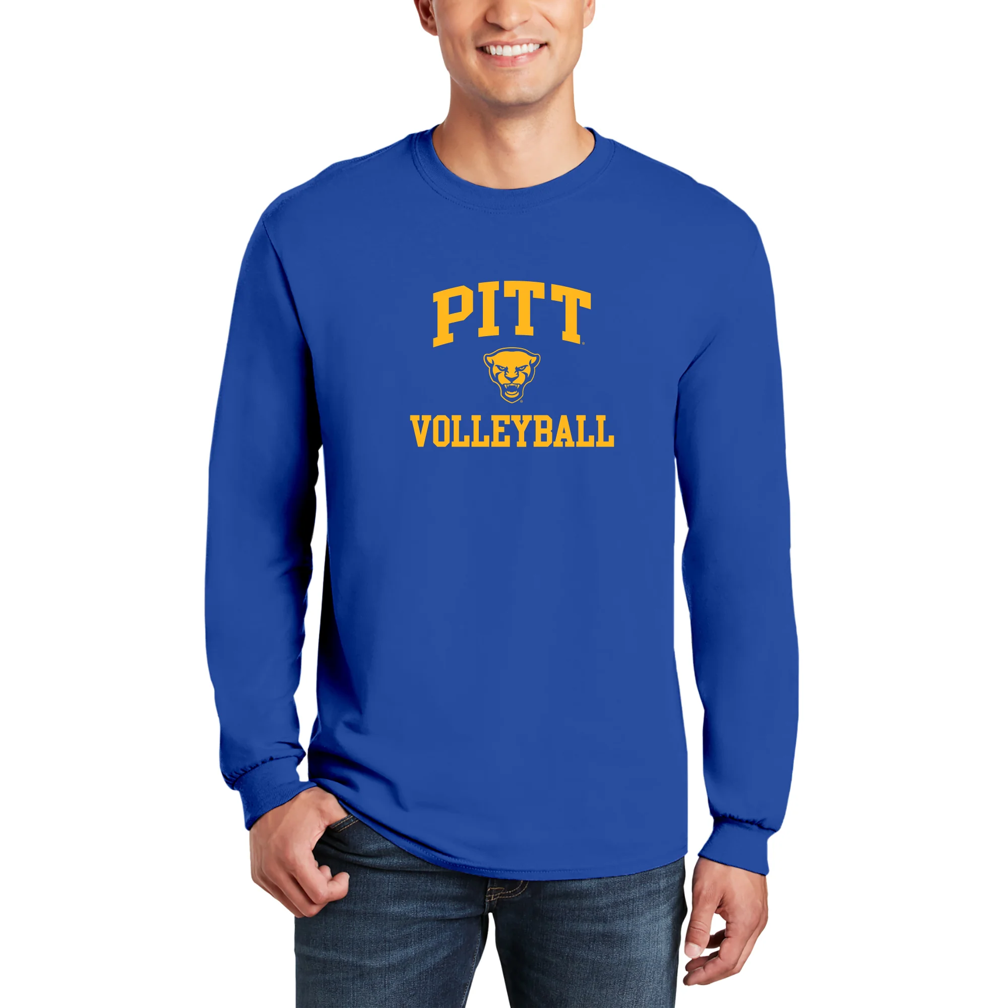 Pittsburgh Arch Logo Volleyball Long Sleeve - Royal - Image 3
