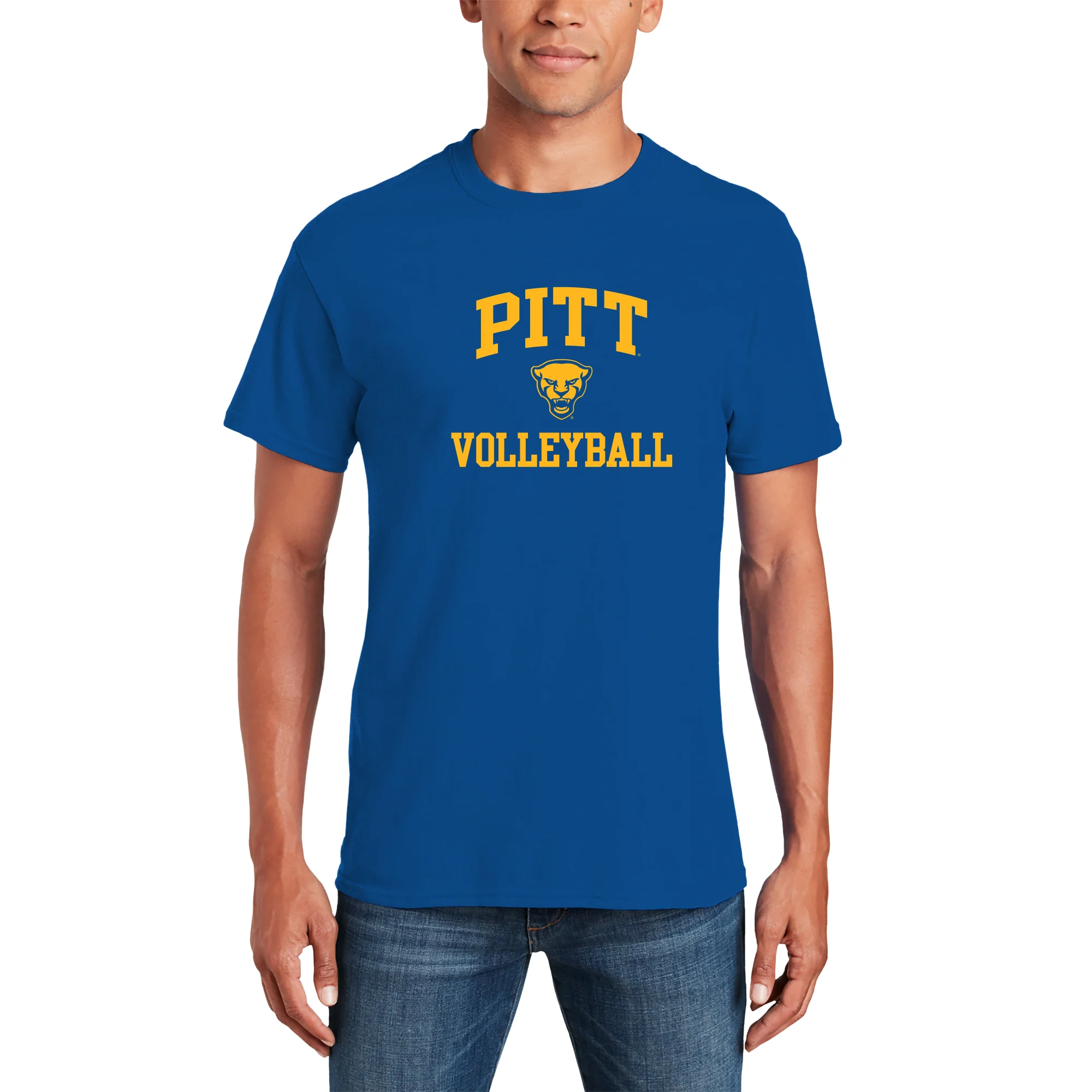 Pittsburgh Arch Logo Volleyball T-Shirt - Royal - Image 3