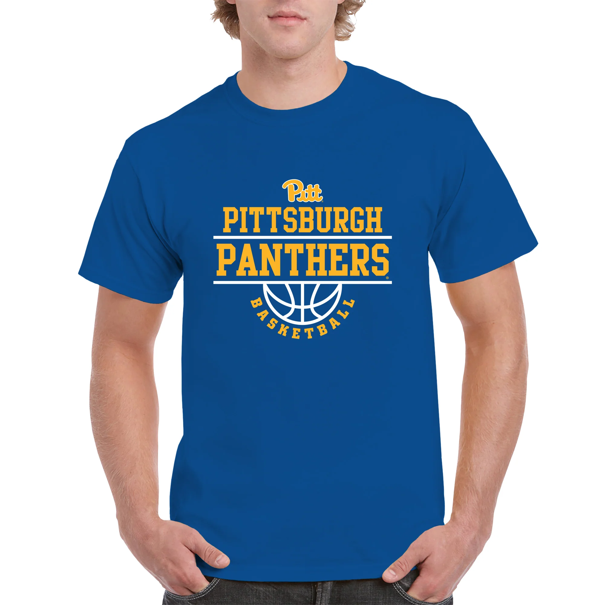 Pittsburgh Panthers Basketball Peak T-Shirt - Royal - Image 3