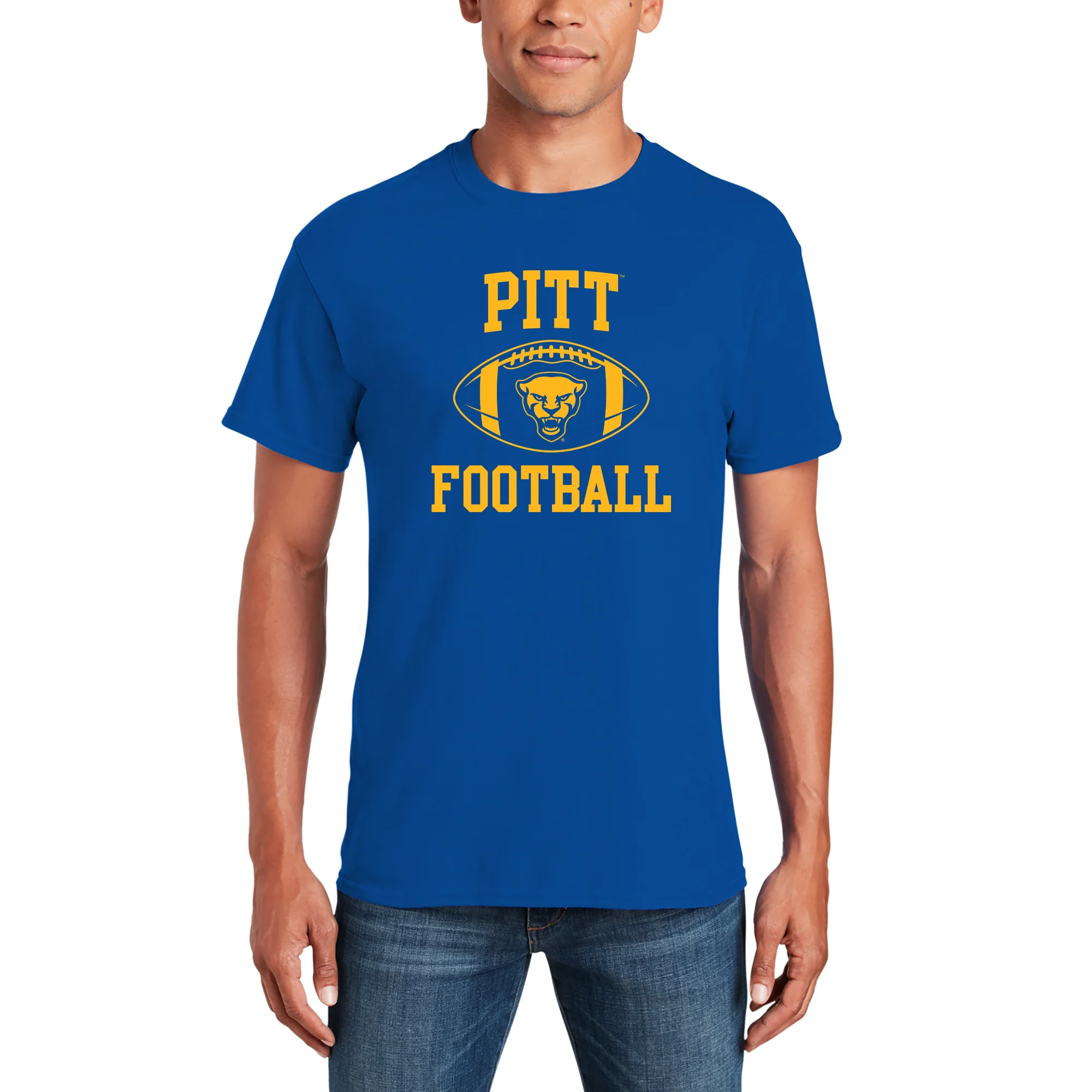 Pittsburgh Panthers Classic Football Arch T-Shirt - Royal - Image 3