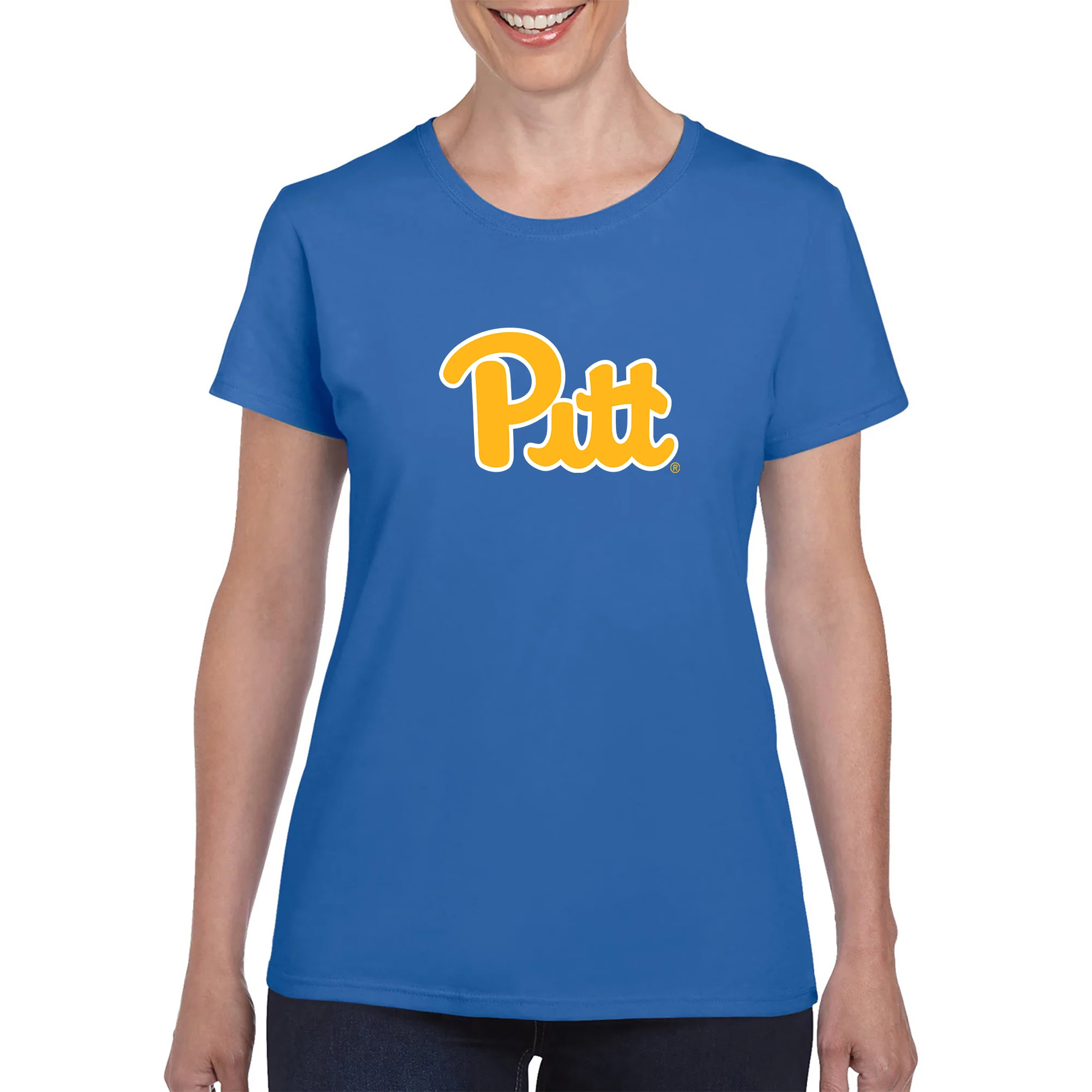 Pittsburgh Panthers Primary Logo Women's T-Shirt - Royal - Image 4