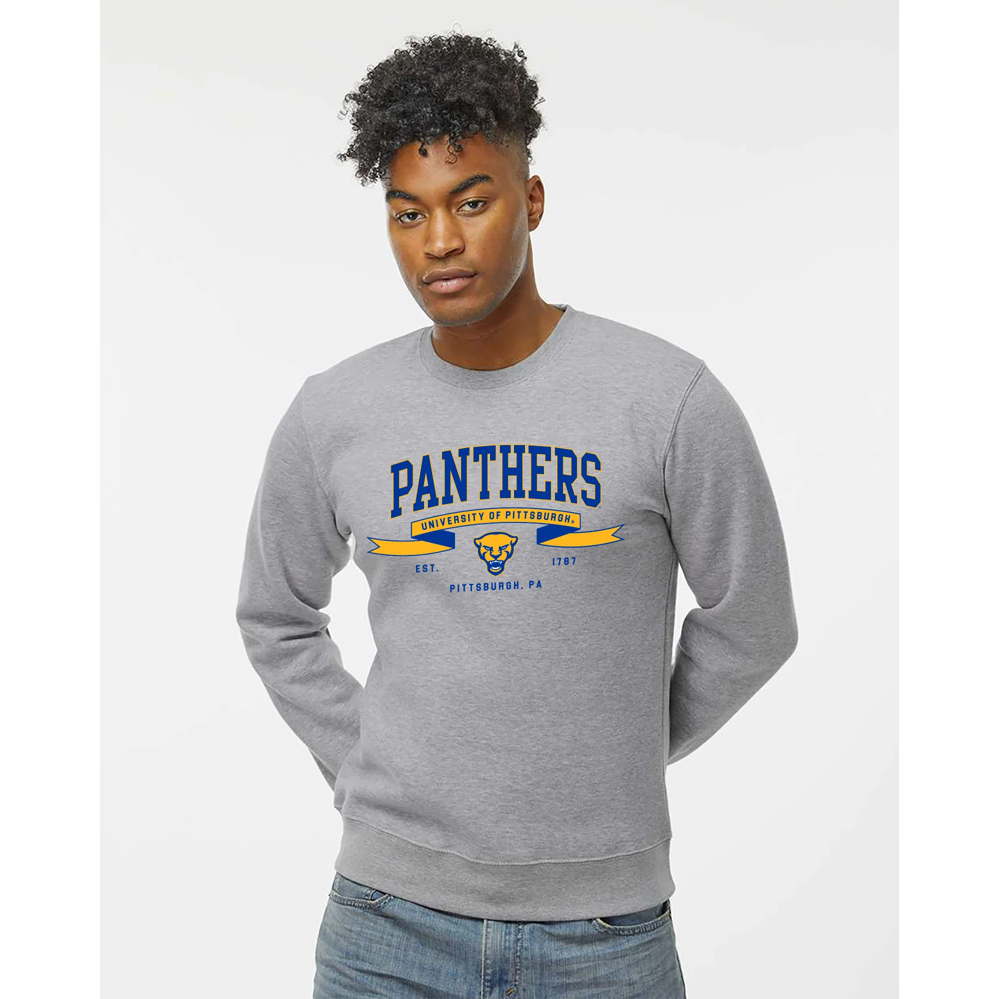 Pittsburgh Ribbon Flight JA BTB Crewneck - Oxford - Image 3