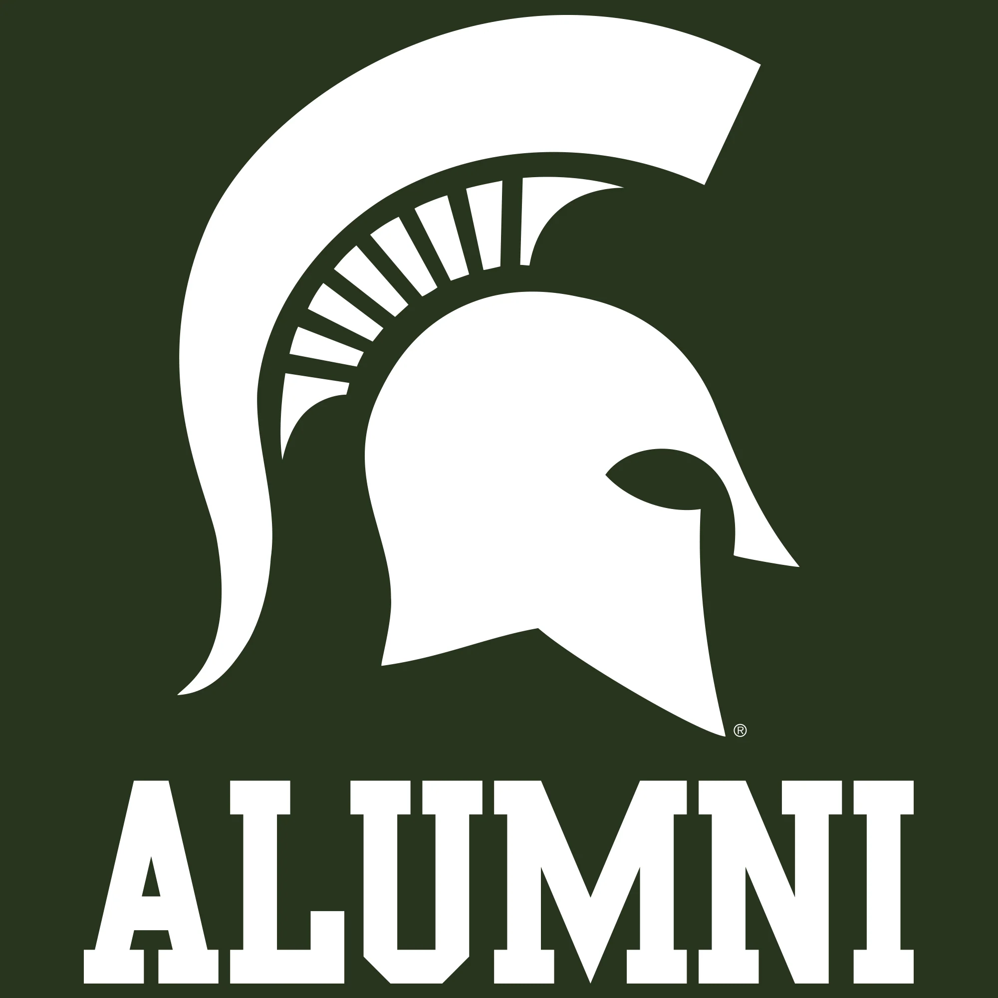 Michigan State University Spartans Primary Logo Alumni Basic Cotton Short Sleeve T Shirt - Forest - Image 2