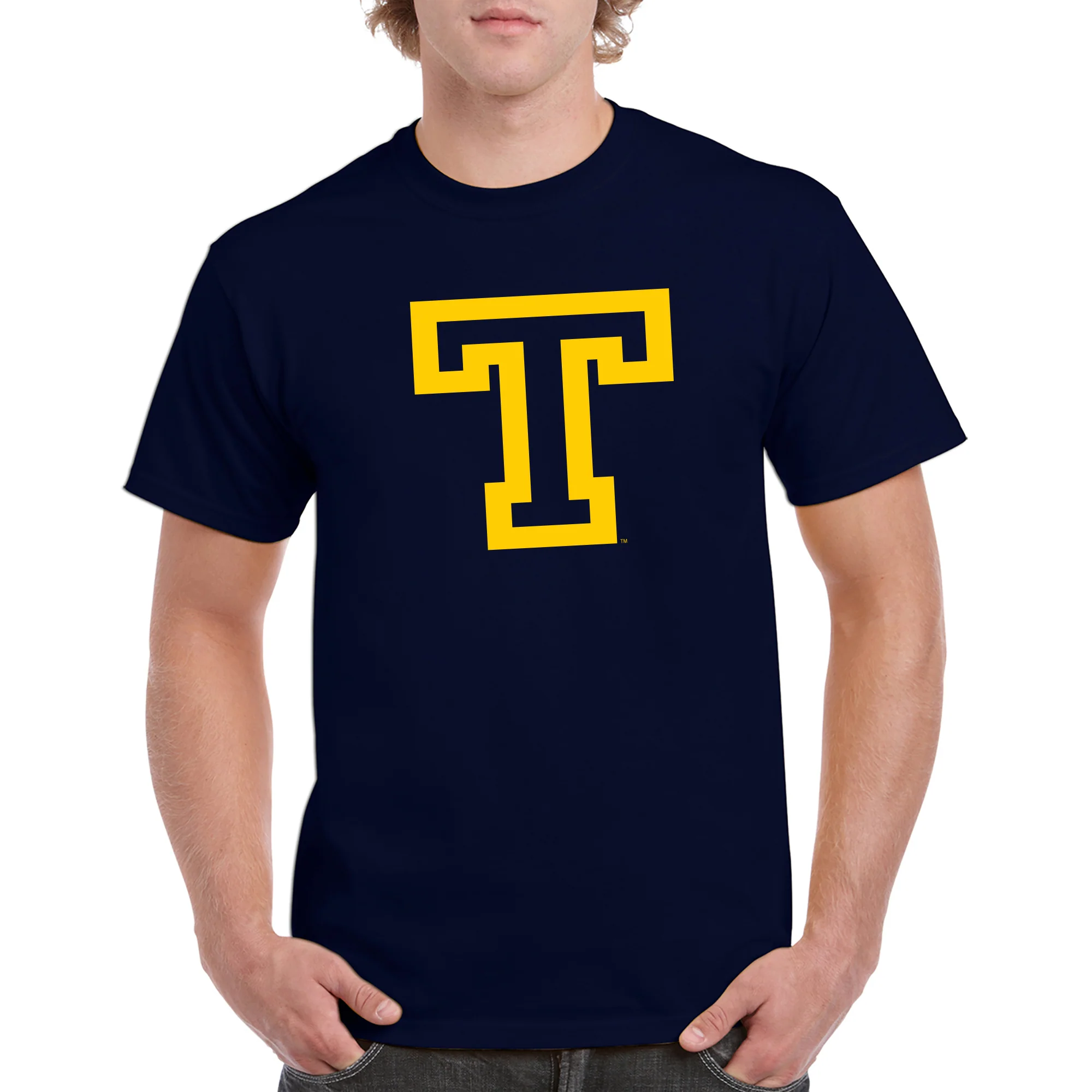 Trinity College Bantams Primary Logo Basic Cotton Short Sleeve T Shirt - Navy - Image 3