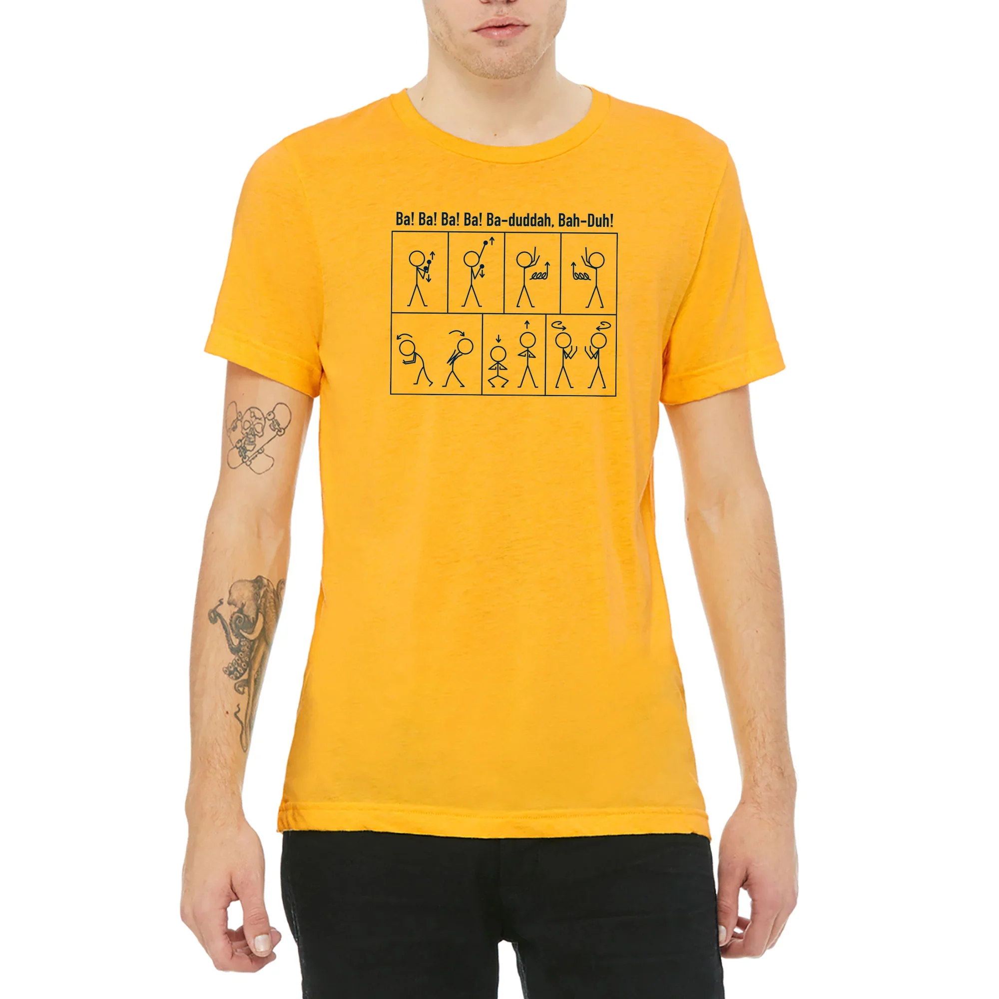 Proper Blues Procedure T-Shirt - Yellow Gold Triblend - Image 3