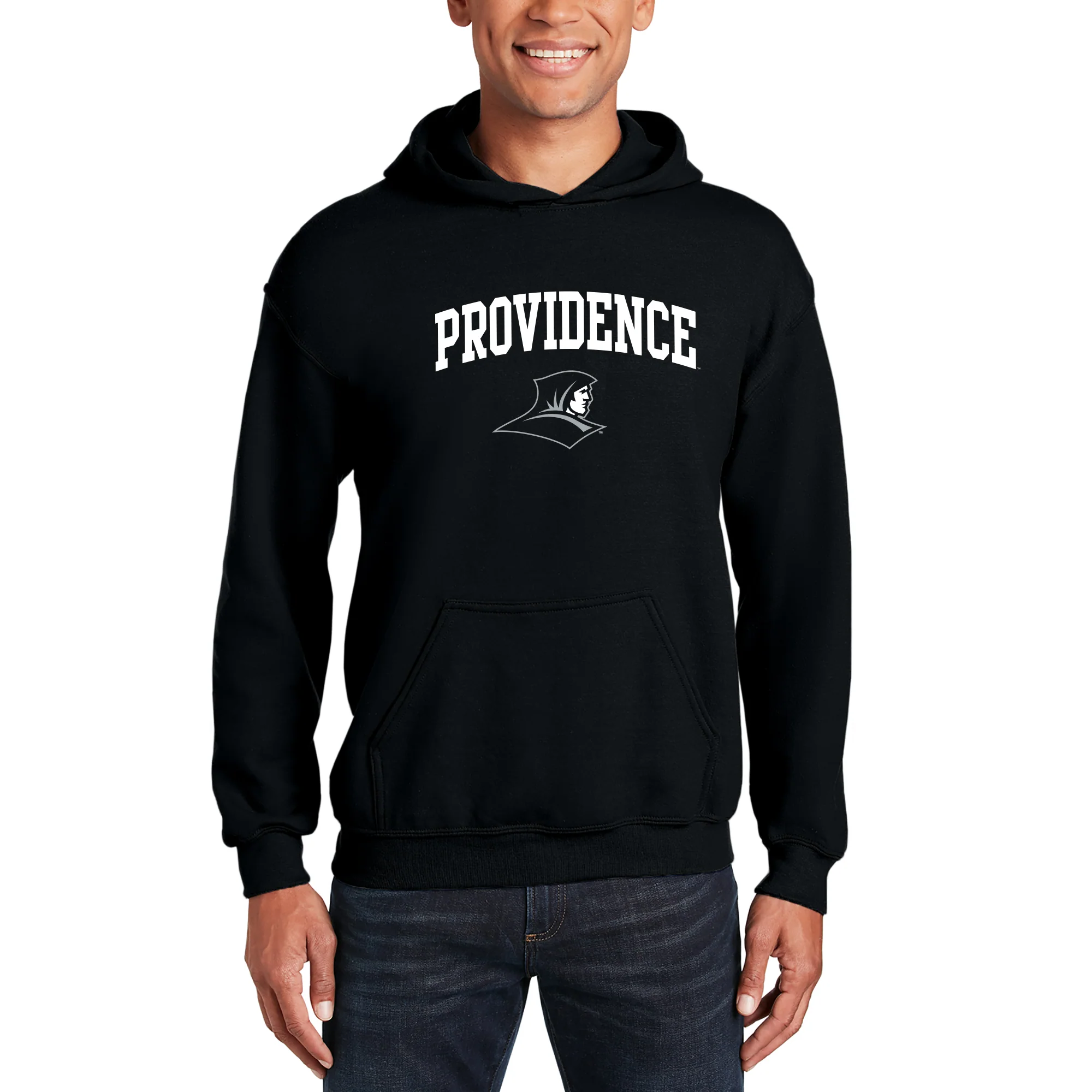 Providence College Friars Arch Logo Hoodie - Black - Image 3