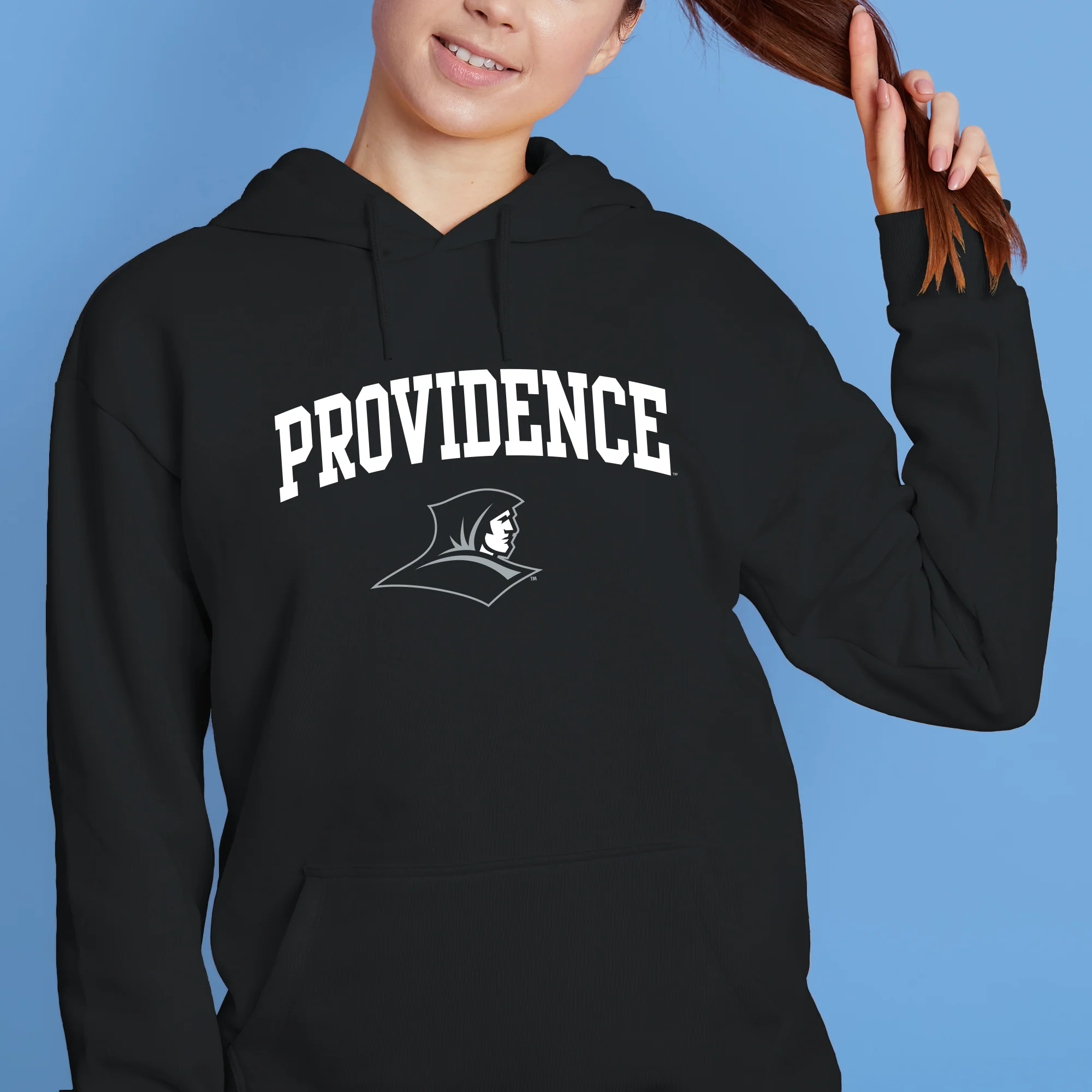 Providence College Friars Arch Logo Hoodie - Black - Image 4