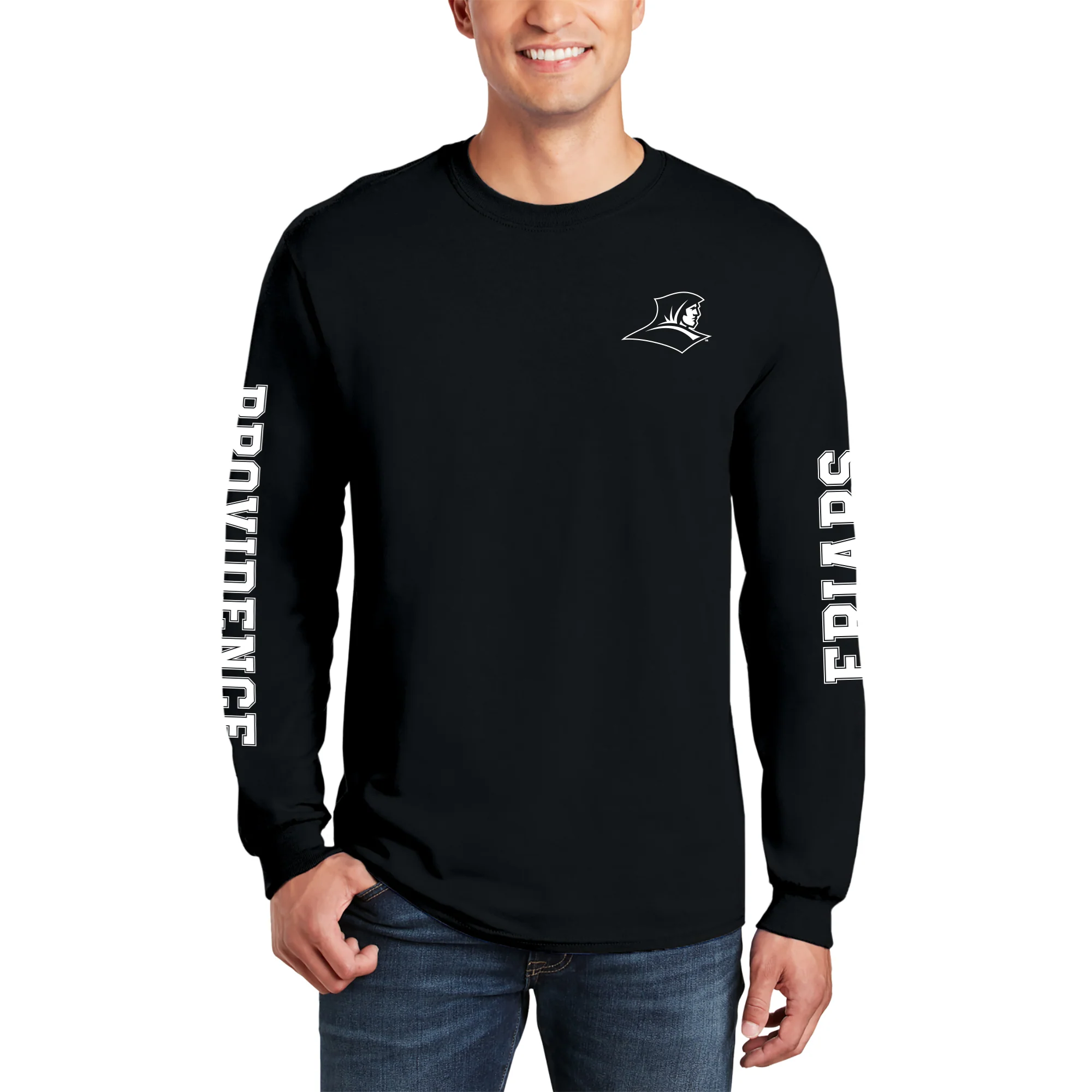 Providence College Friars Double Sleeve Print Long Sleeve - Black - Image 3