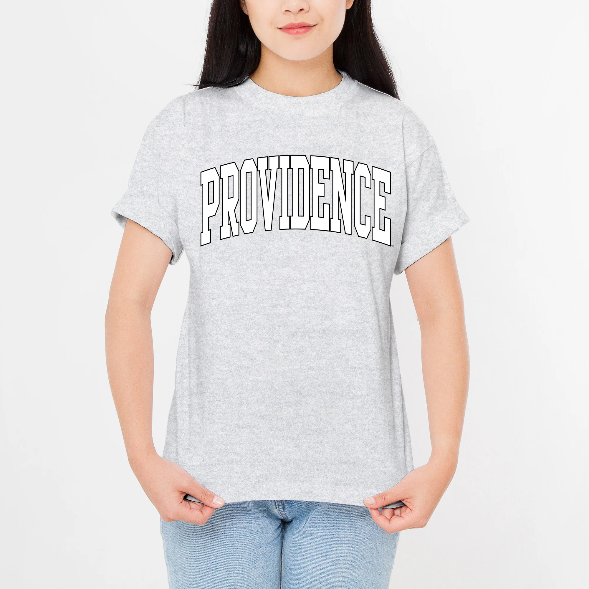 Providence Friars Mega Arch T-Shirt - Ash - Image 4