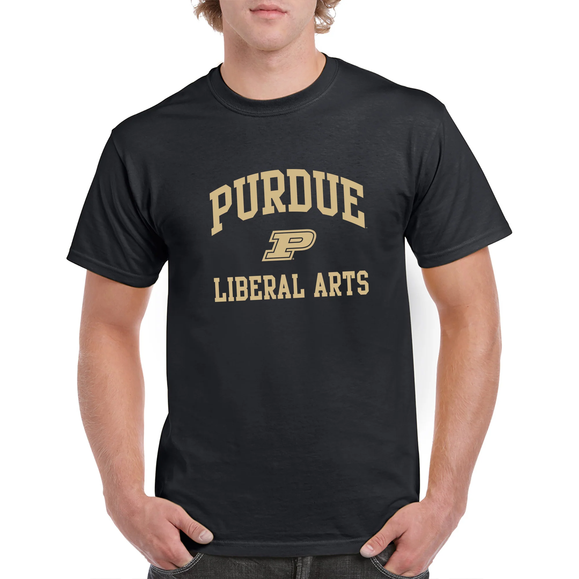 Purdue Arch Logo Liberal Arts T Shirt - Black - Image 3