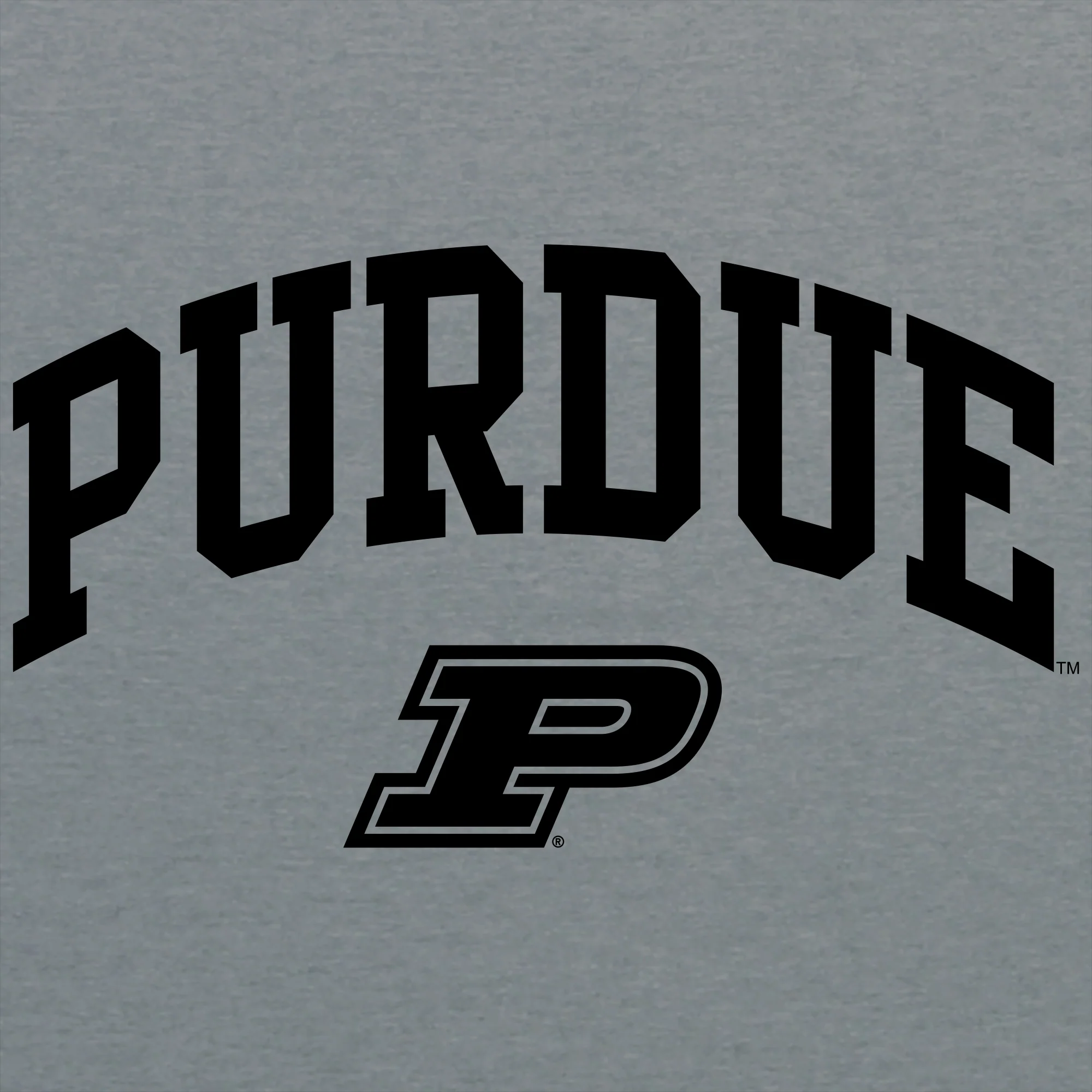 Purdue Arch Logo T-Shirt - Graphite Heather - Image 2