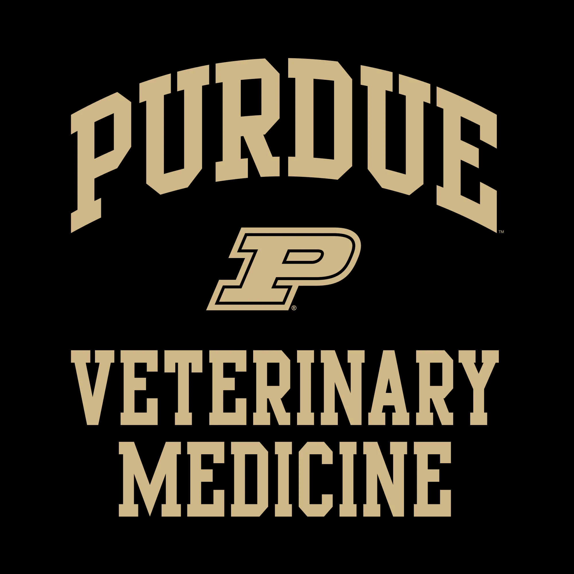 Purdue Arch Logo Veterinary Medicine T Shirt - Black - Image 2