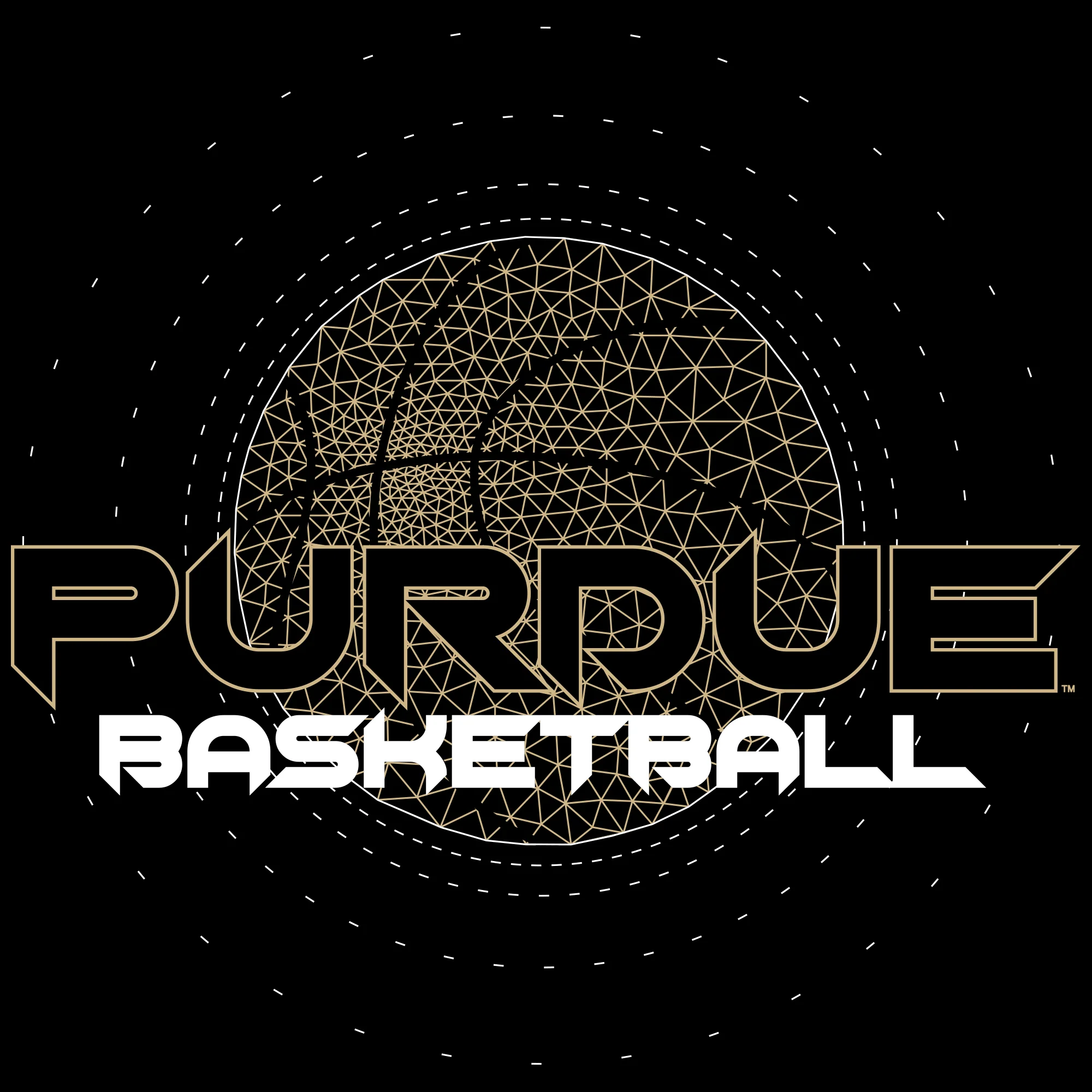 Purdue University Boilermakers Basketball Rezzed - Premium Cotton Tee - Black - Image 2