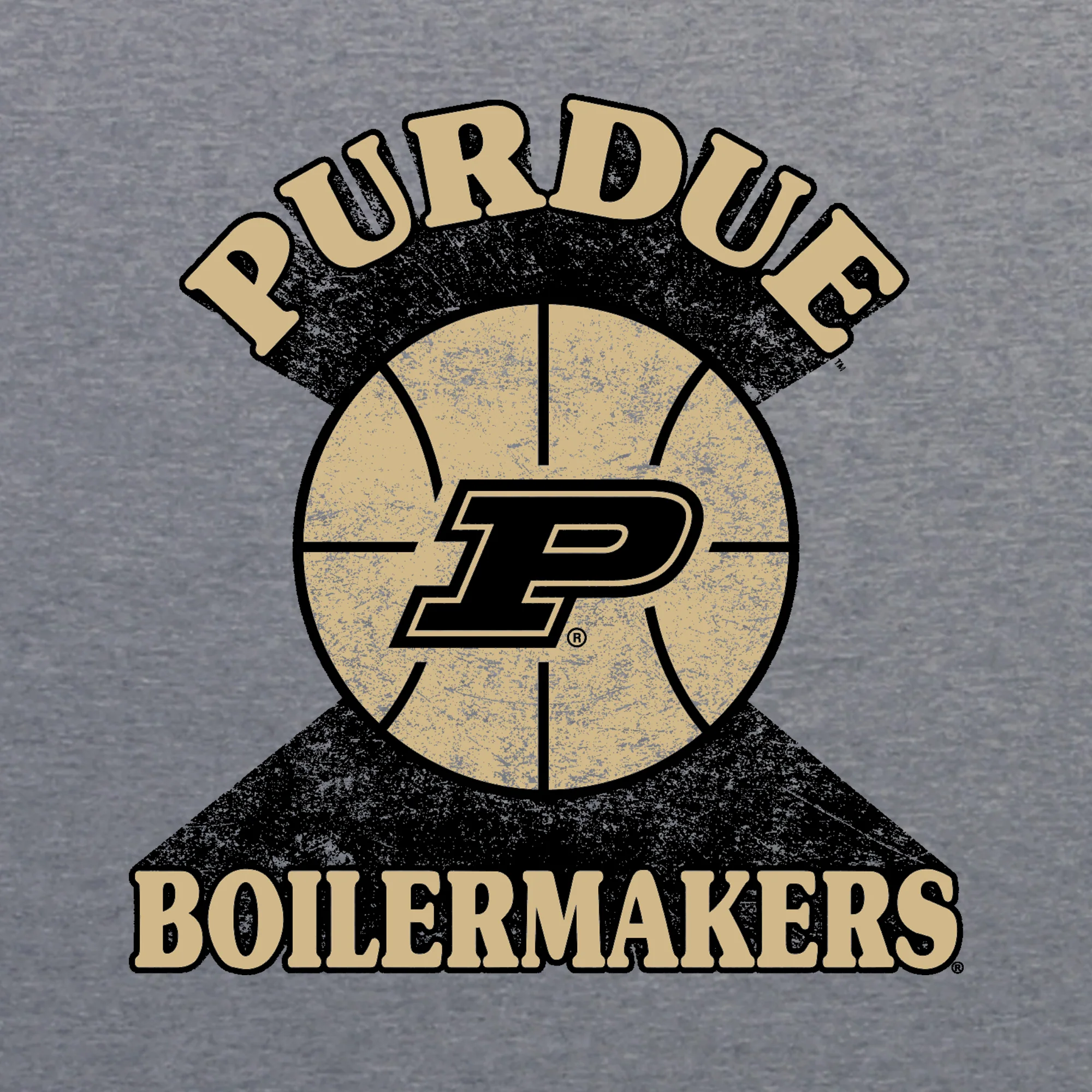 Purdue Basketball Shootout NLA Triblend T-Shirt - Premium Heather - Image 2
