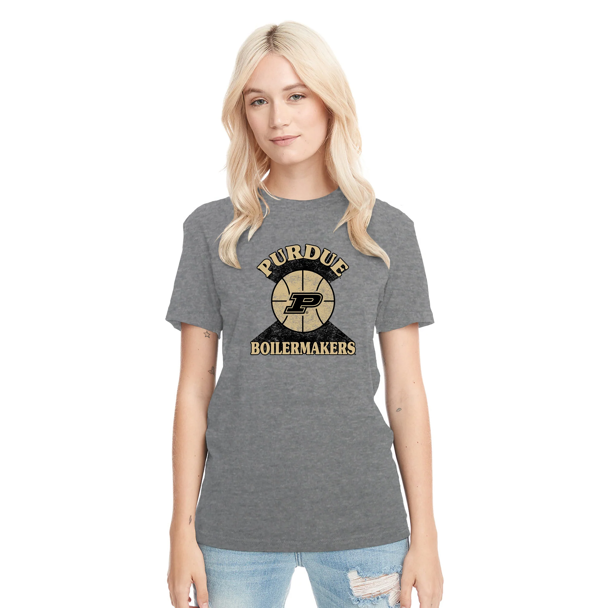 Purdue Basketball Shootout NLA Triblend T-Shirt - Premium Heather - Image 4