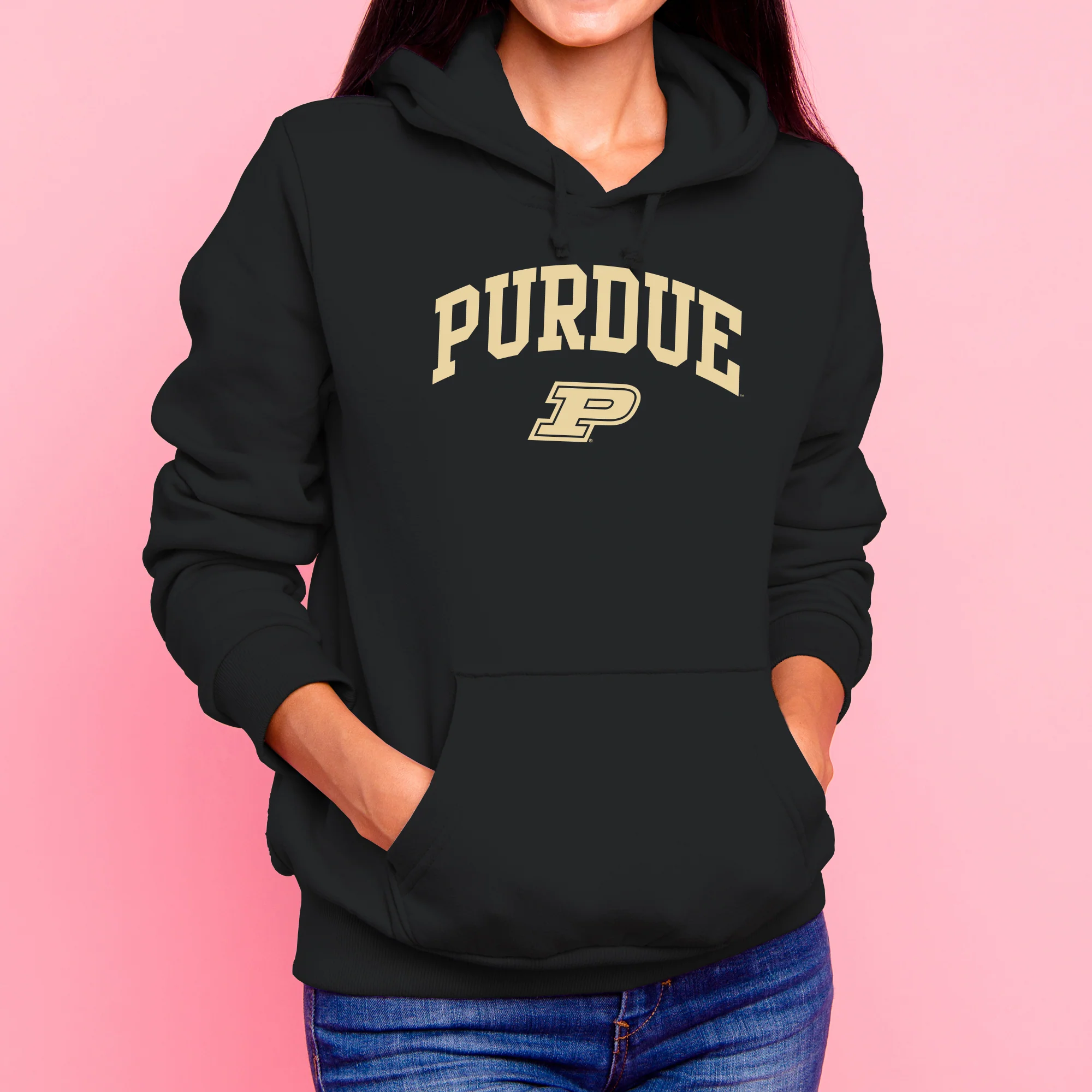 Purdue Boilermakers Arch Logo Hoodie - Black - Image 4