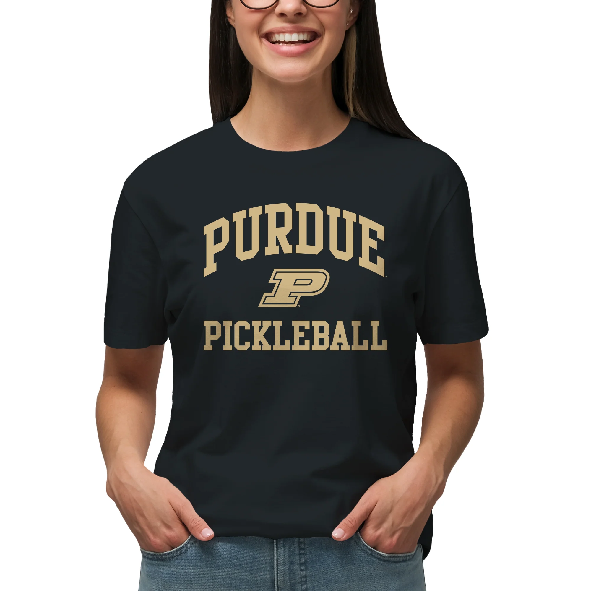 Purdue Boilermakers Arch Logo Pickleball T-Shirt - Black - Image 4