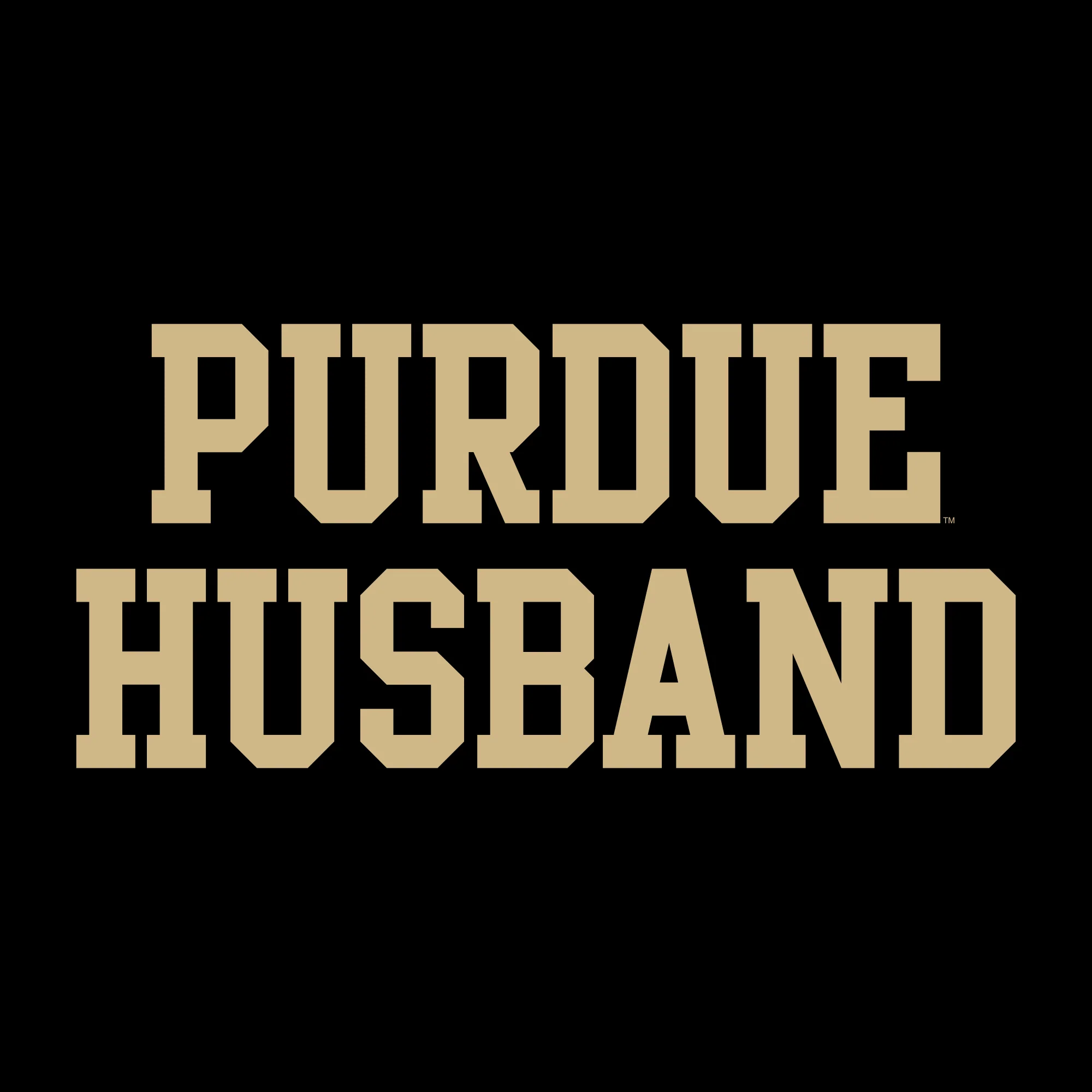 Purdue Boilermakers Basic Block Husband T Shirt - Black - Image 2