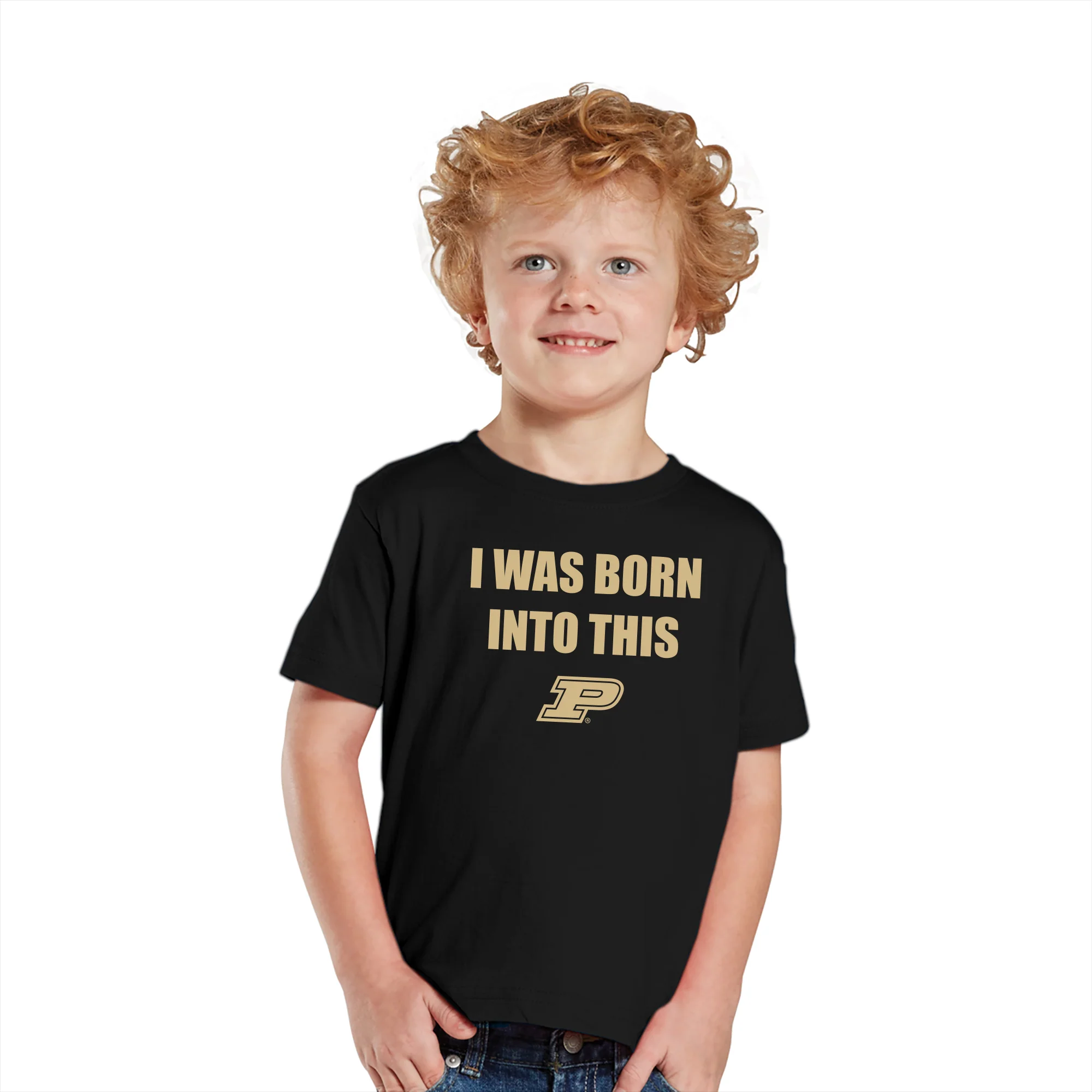 Purdue Boilermakers Born Into This Toddler T Shirt - Black - Image 3
