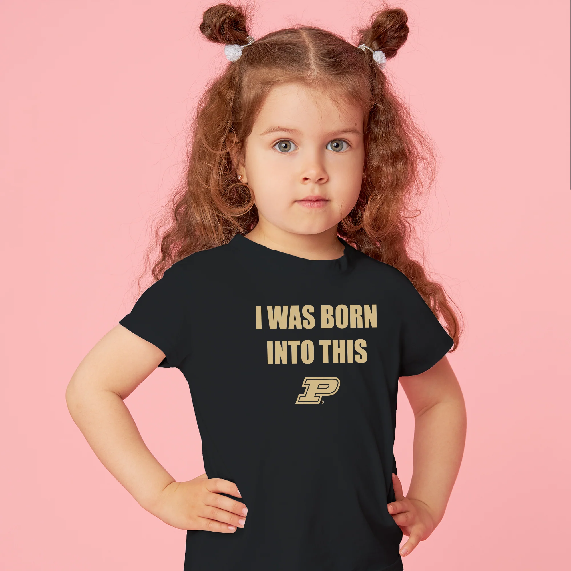 Purdue Boilermakers Born Into This Toddler T Shirt - Black - Image 4