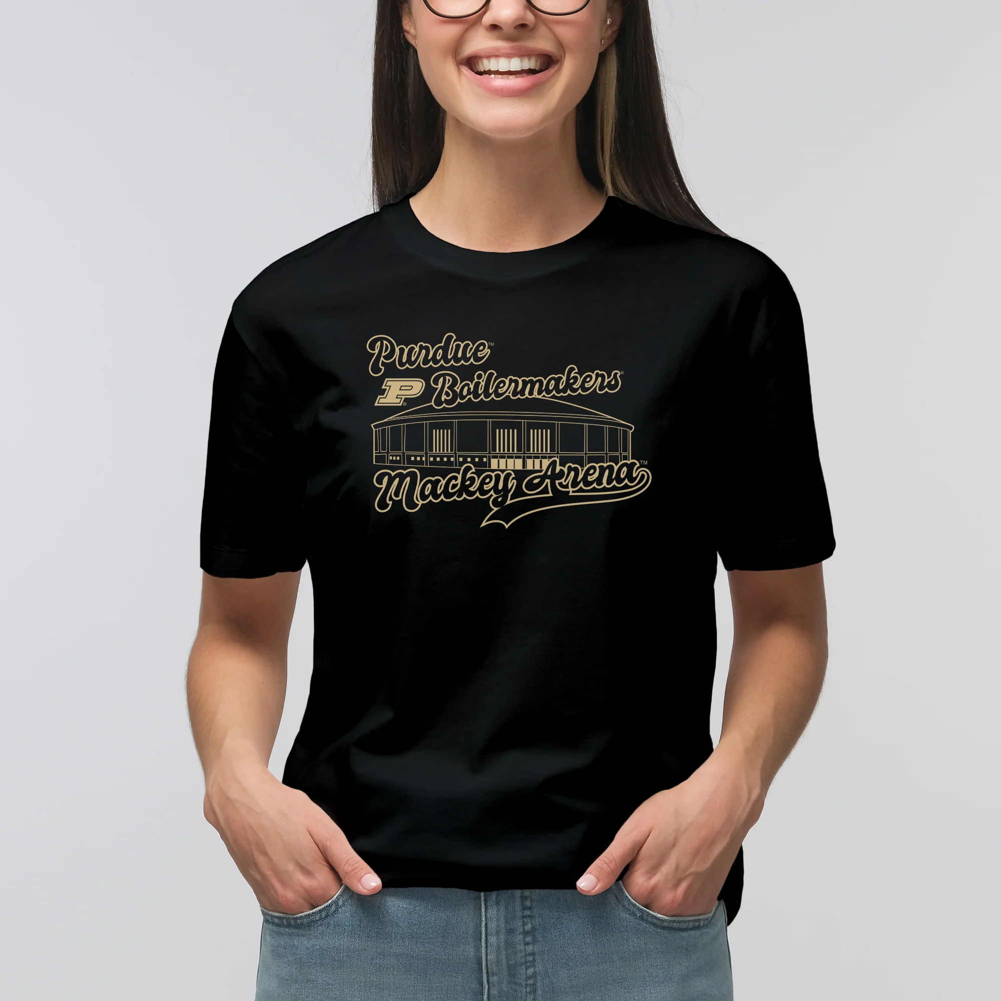 Purdue Boilermakers Mackey Arena T-Shirt - Black - Image 4
