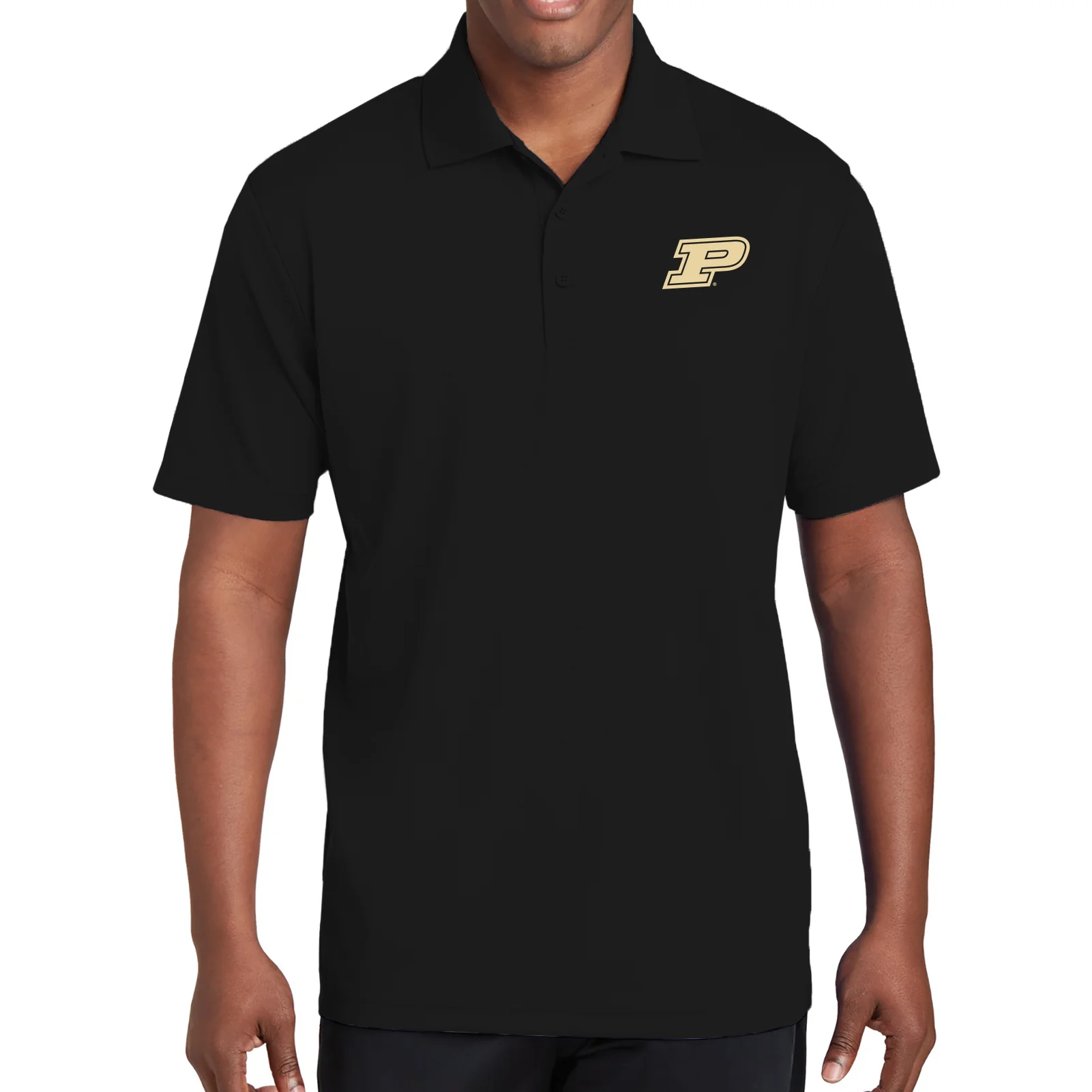 Purdue Boilermakers Primary Logo Polo - Black - Image 3