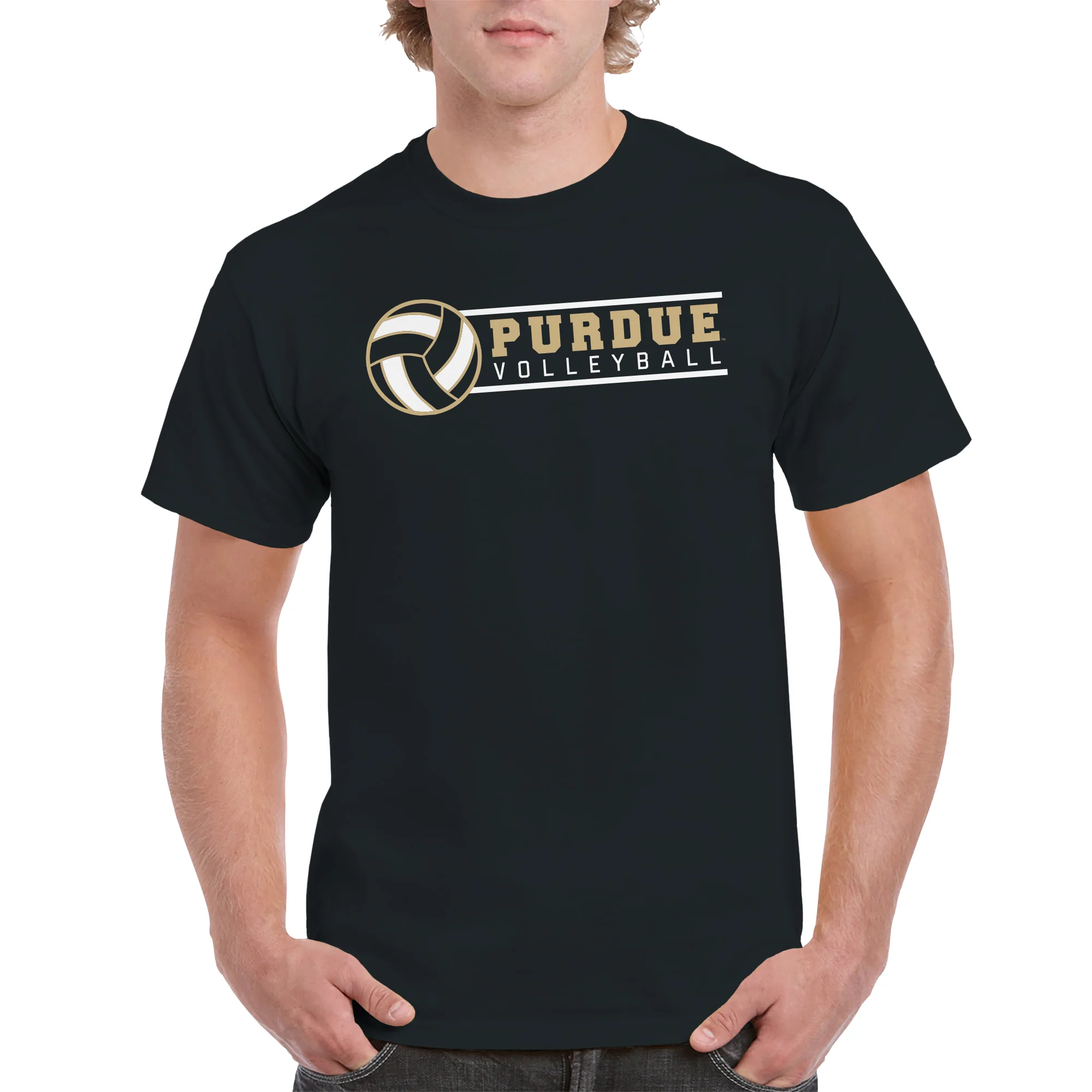 Purdue Boilermakers Volleyball Spotlight T Shirt - Black - Image 4