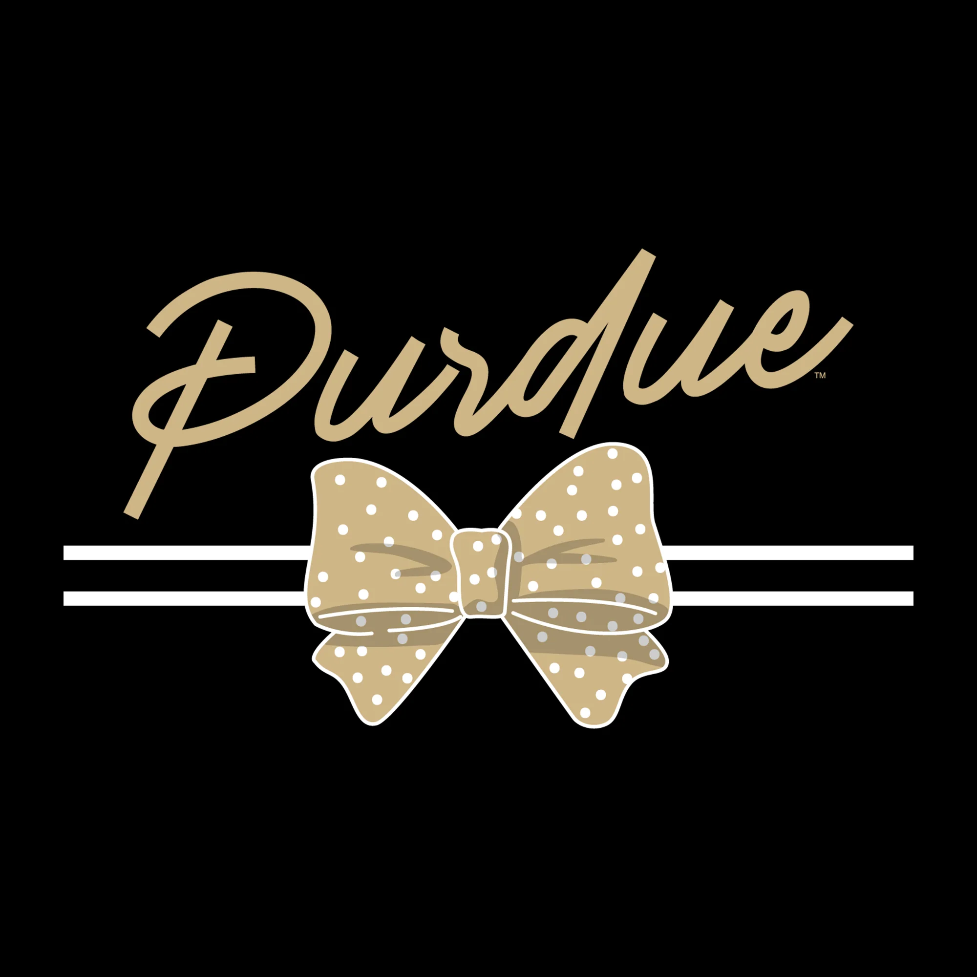 Purdue Bow Script Youth T-Shirt - Black - Image 2