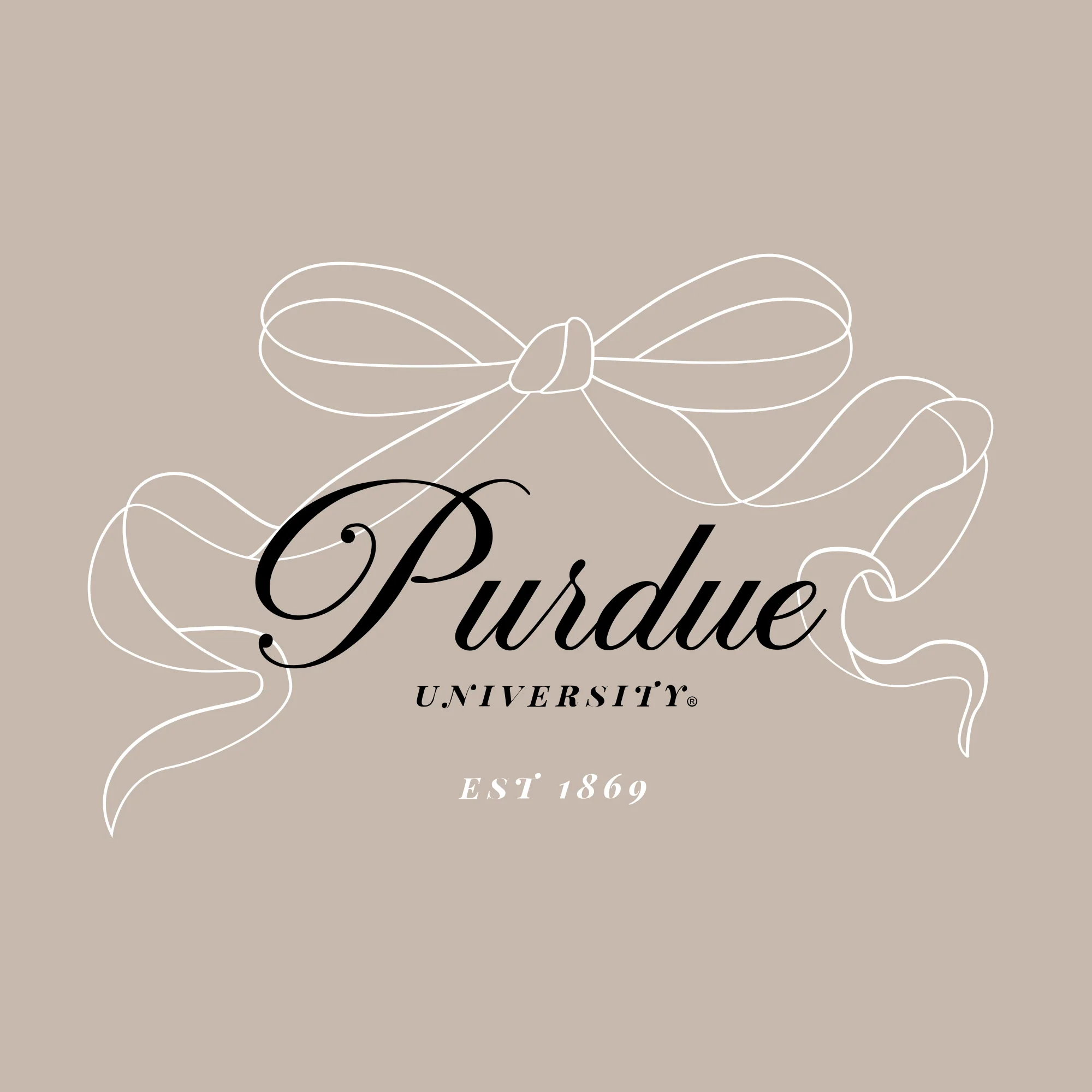 Purdue Delicate Bow Crewneck Sweatshirt - Sand - Image 2