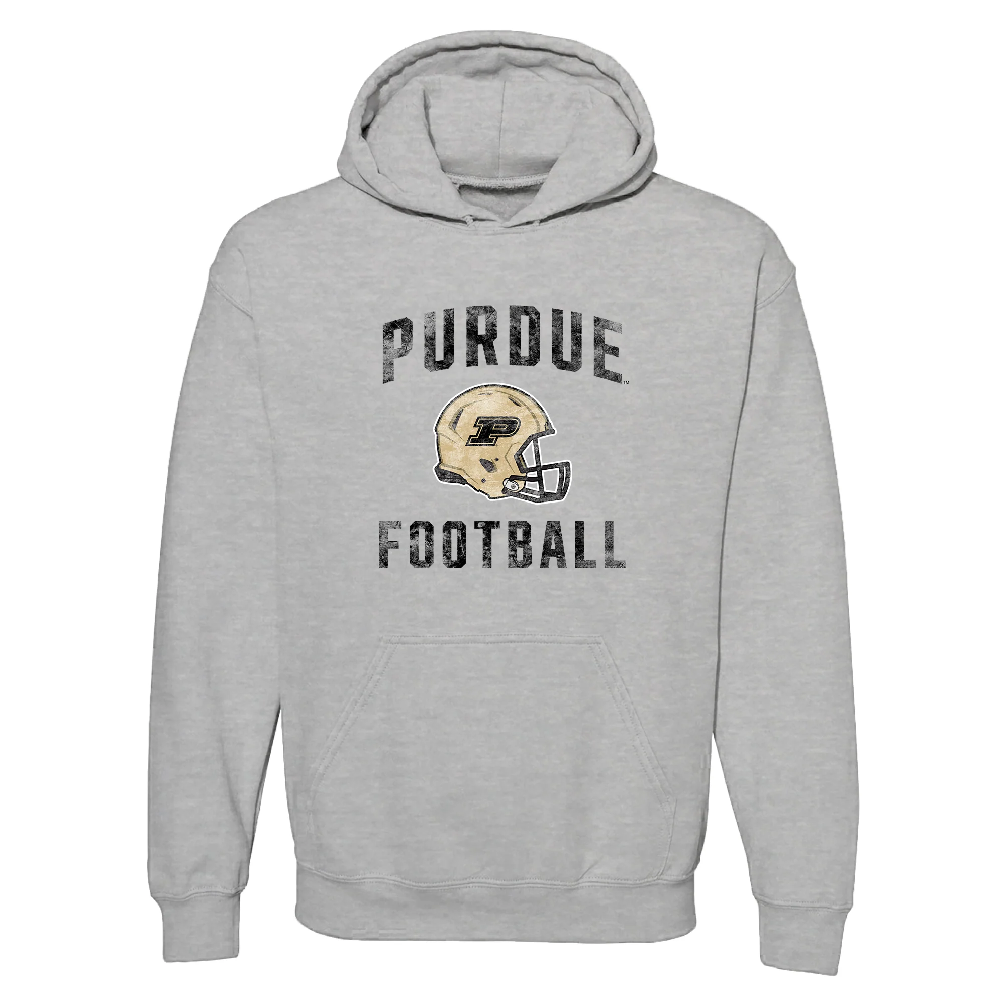 Purdue Faded Football Helmet Hoodie - Sport Grey