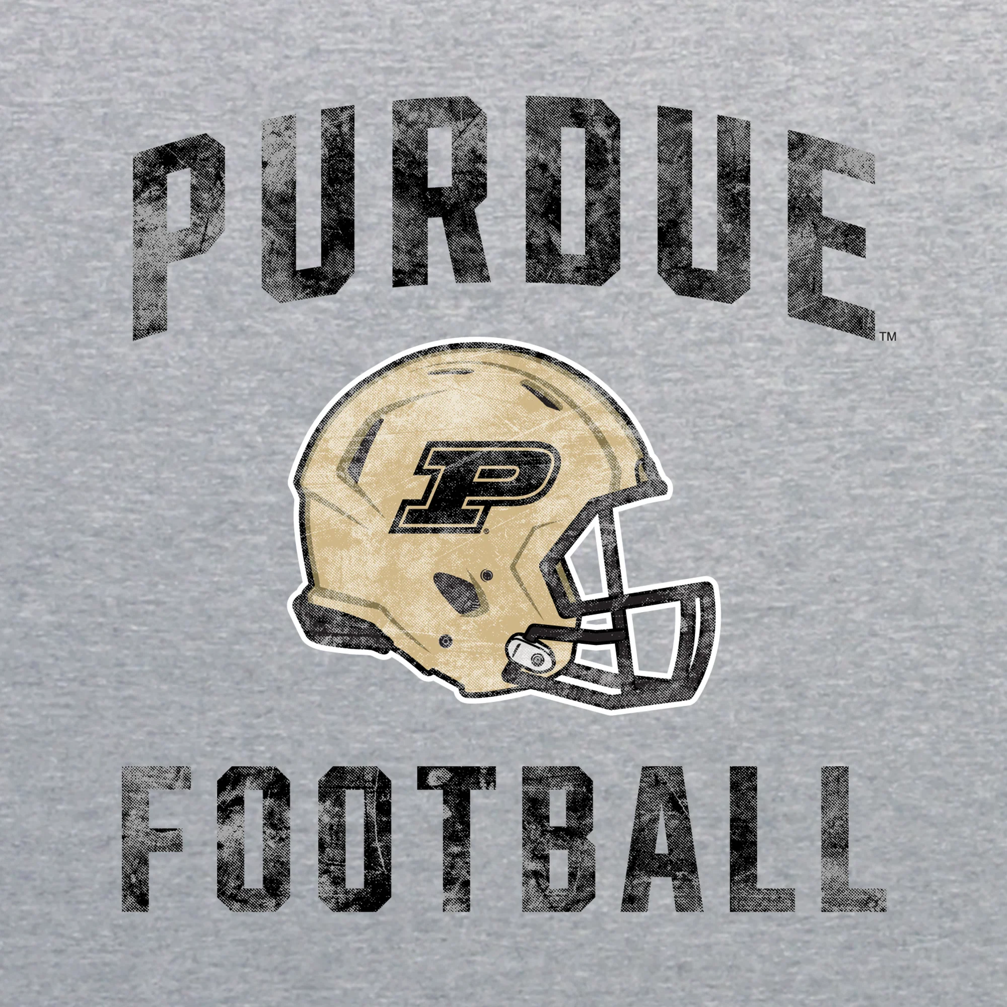 Purdue Faded Football Helmet Hoodie - Sport Grey - Image 2