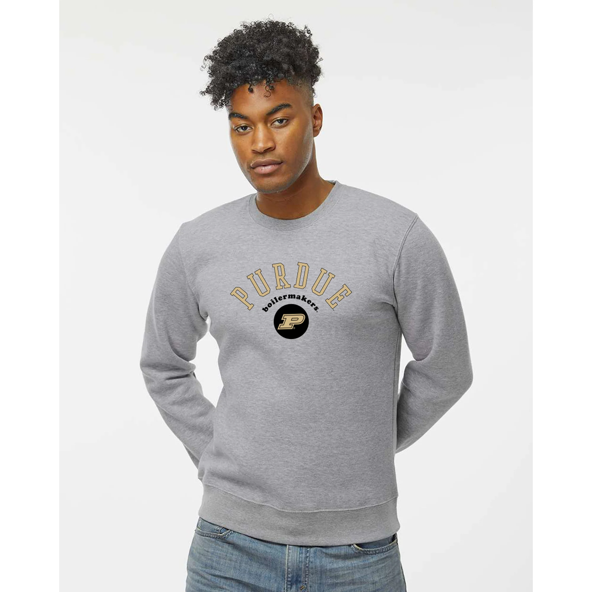 Purdue Old School Slam JA BTB Fleece Crewneck - Oxford - Image 3