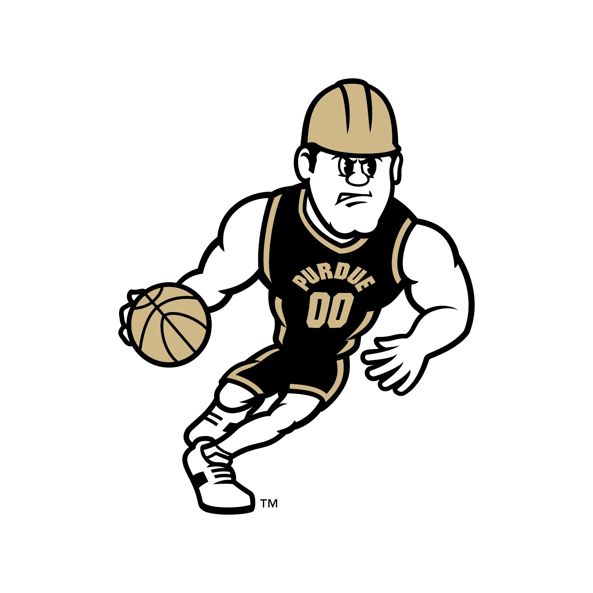 Purdue Pete Basketball Mascot Mark NLA T-Shirt - White - Image 2