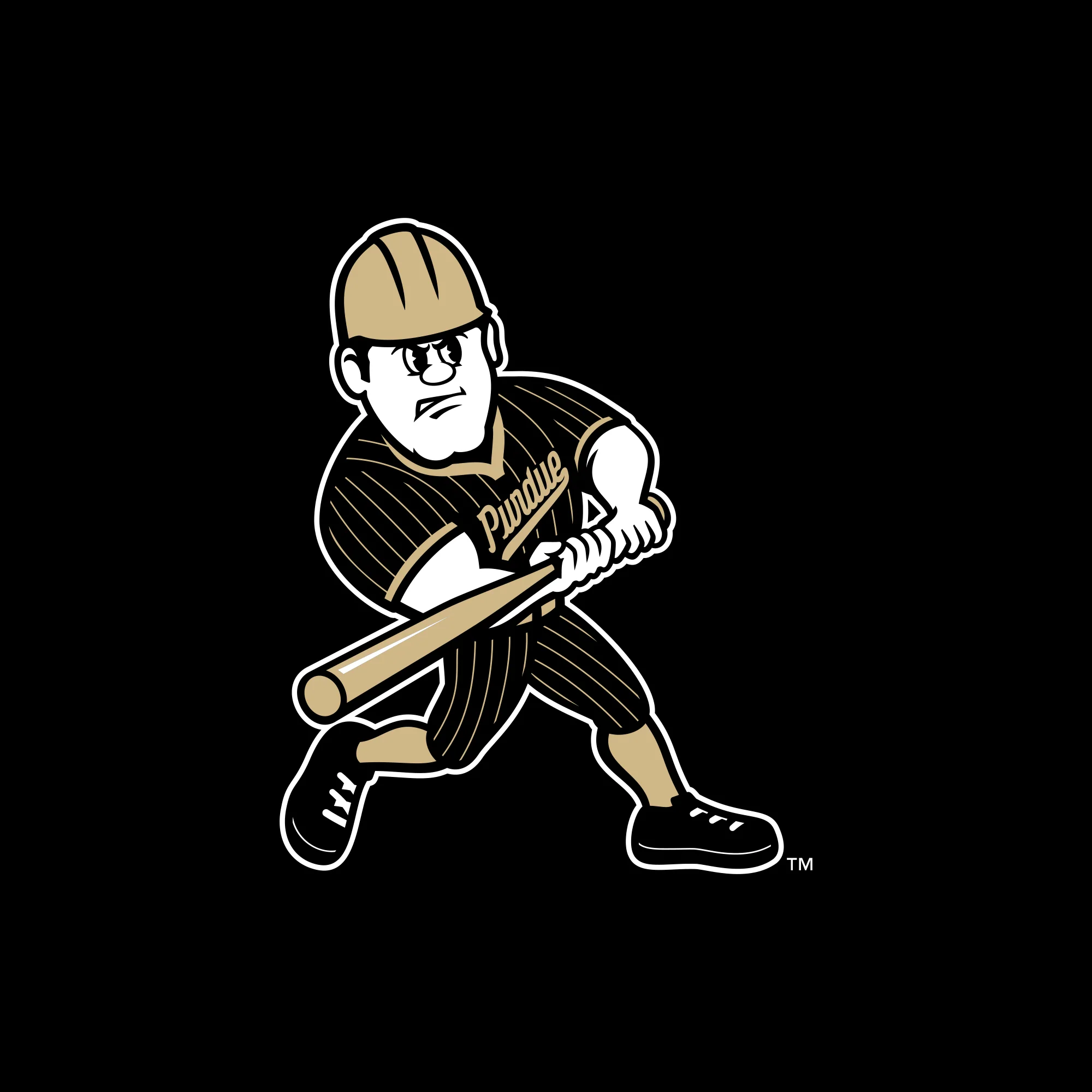 Purdue Pete Softball Mascot Mark LC Zip Hoodie - Black - Image 2