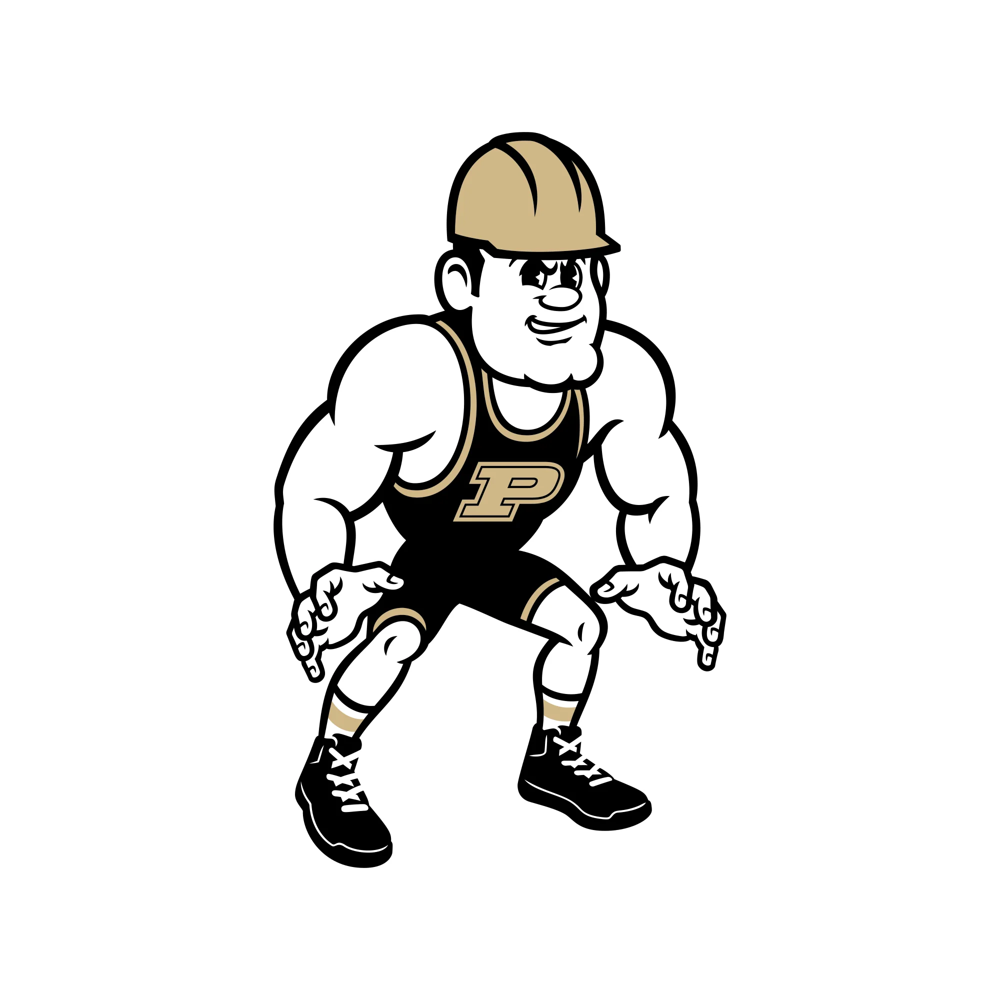 Purdue Pete Wrestling Mascot Mark NLA T-Shirt - White - Image 2