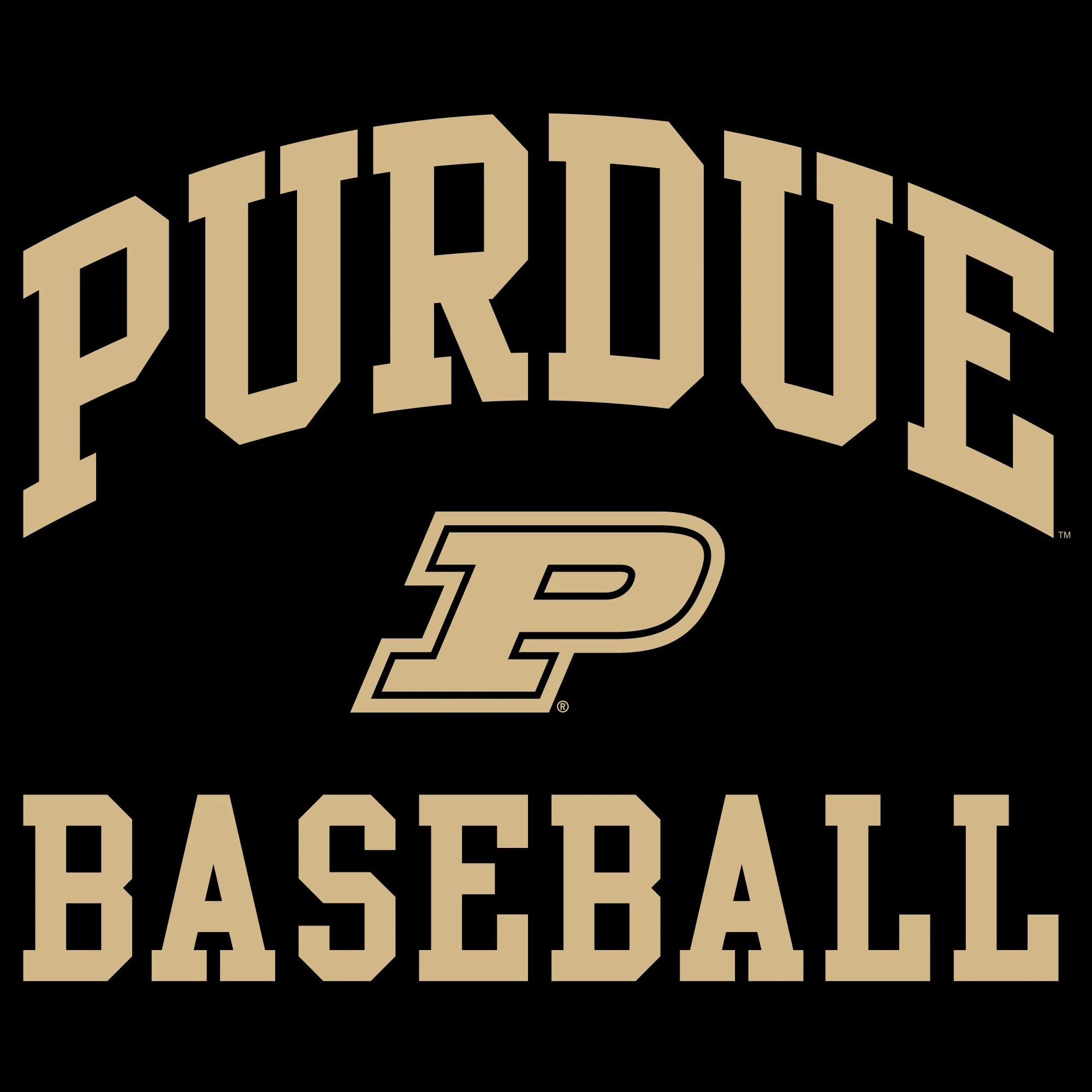 Purdue University Boilermakers Arch Logo Baseball Hoodie - Black - Image 2